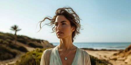 Collier Aigue Marine Femme