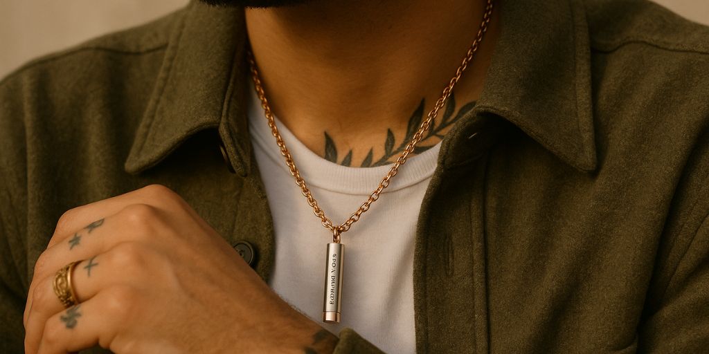 Colliers à Graver pour Homme
