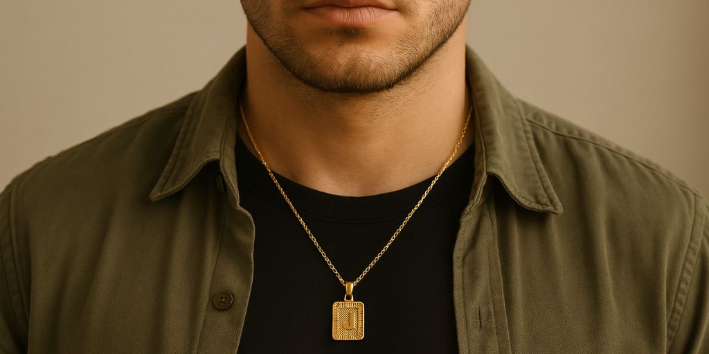 Colliers Lettre pour Homme