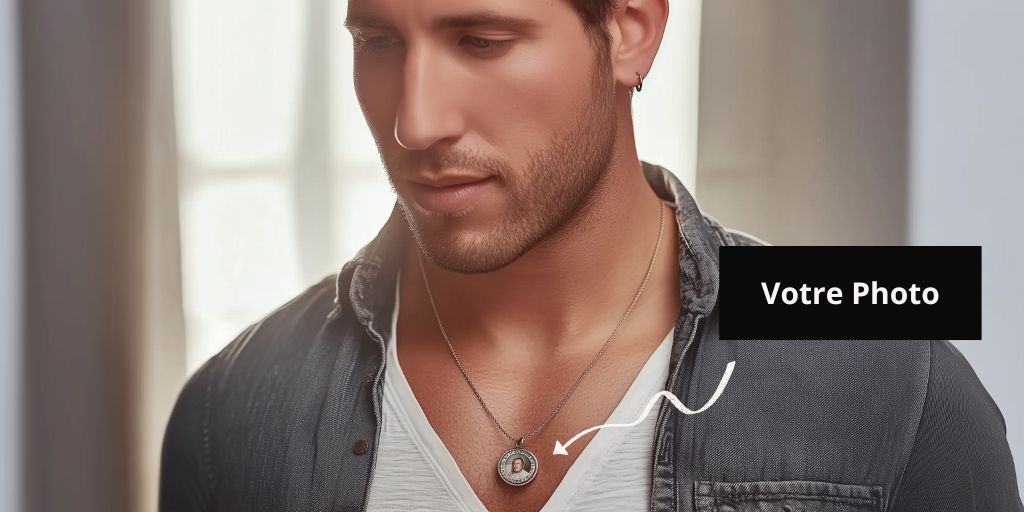 Collier Photo Homme