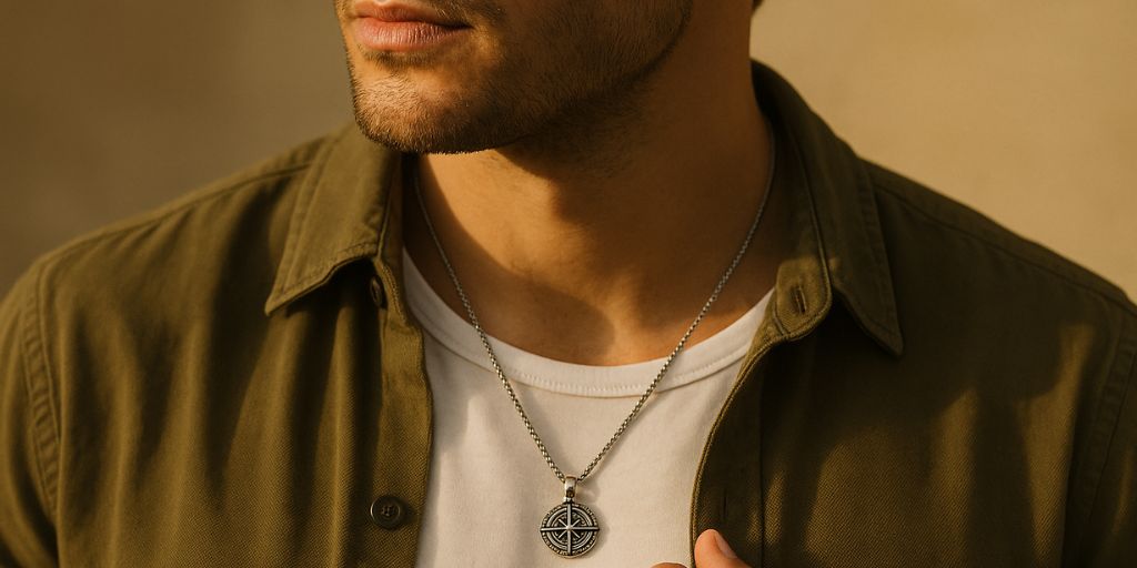 Colliers Rose des Vents pour Homme