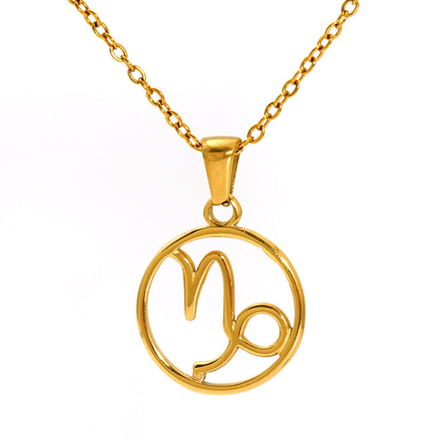 Collier signe astrologique femme, pendentif zodiaque en acier inoxydable plaqué or, style minimaliste