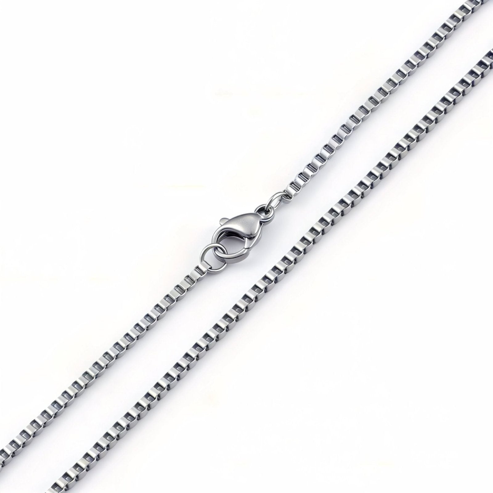 Chaine boîte 2,5 mm en acier inoxydable pour homme, modèle Lane