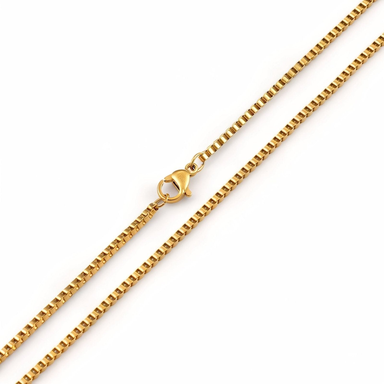 Chaine boîte 2,5 mm en acier inoxydable pour homme, modèle Lane