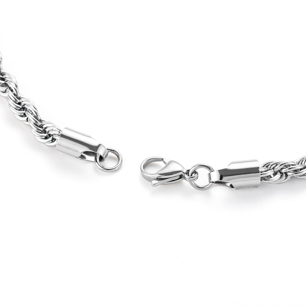 Chaine corde 6 mm en acier inoxydable, modèle Canyon