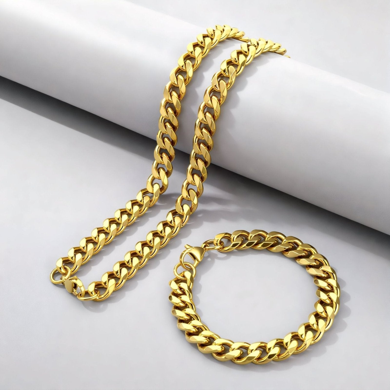 Chaine cubaine 10 mm en acier inoxydable, modèle Domingo
