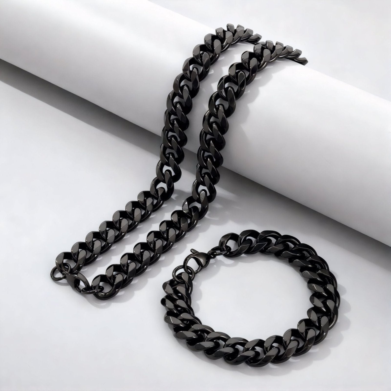 Chaine cubaine 13 mm en acier inoxydable, modèle Domingo