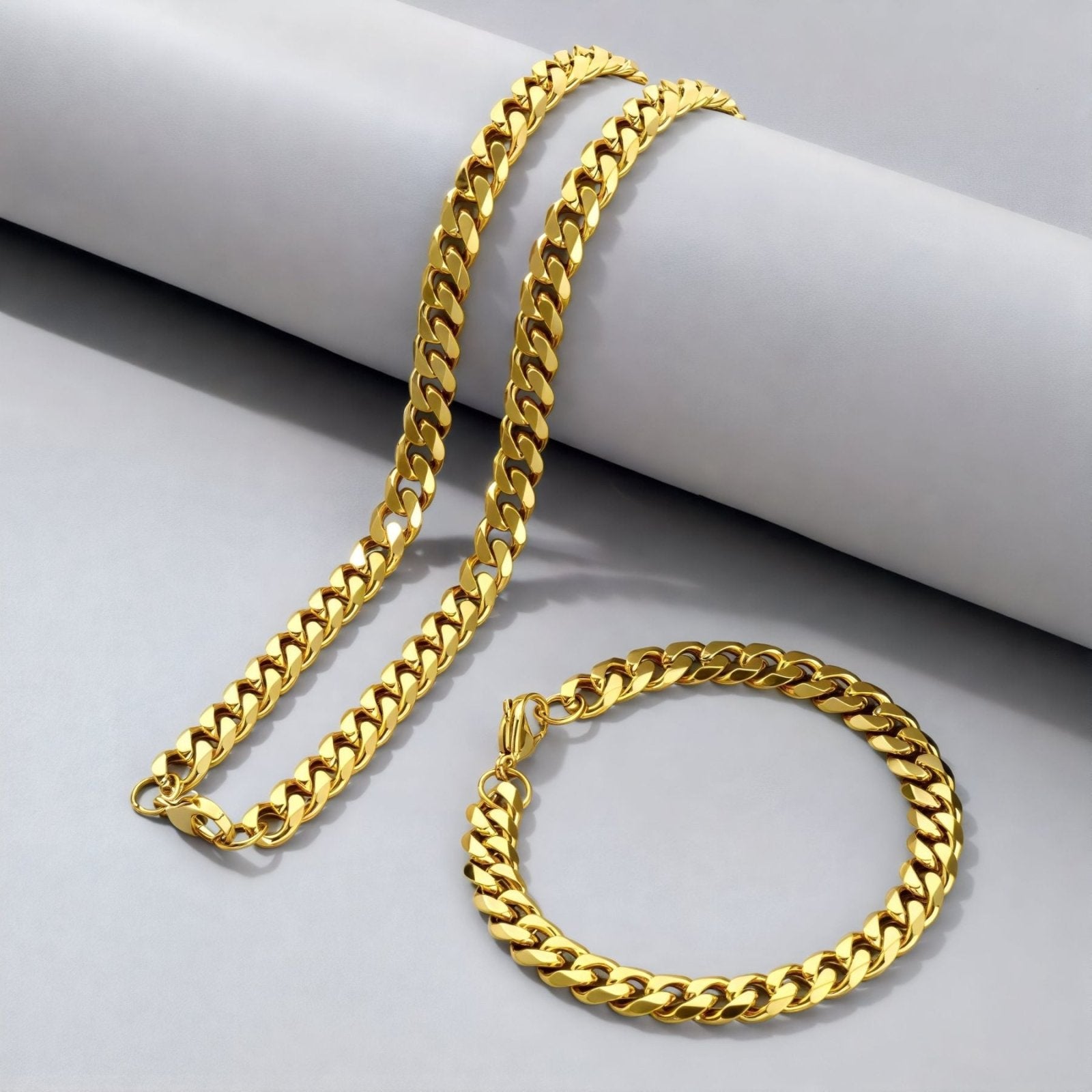 Chaine cubaine 8 mm en acier inoxydable, modèle Domingo