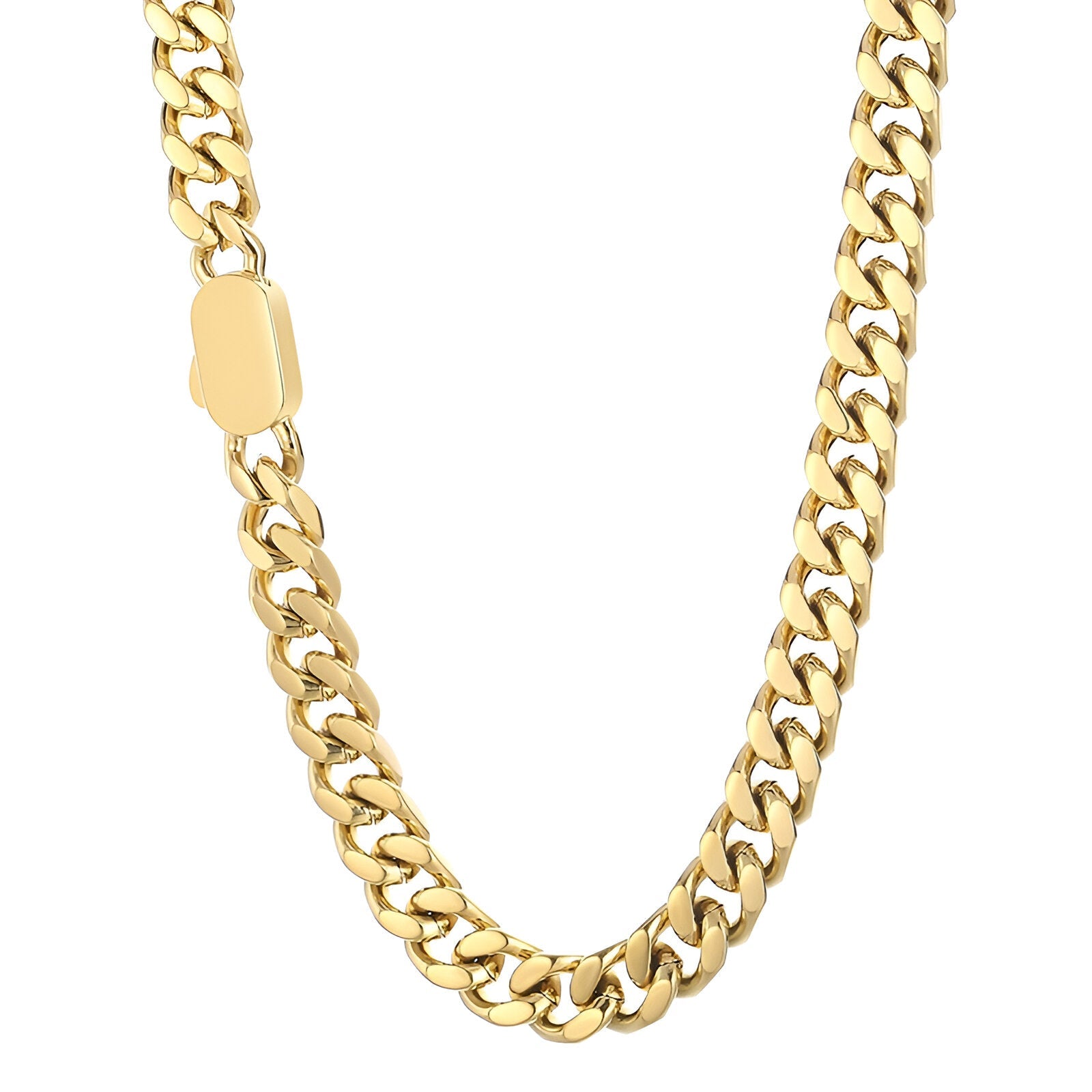 Chaine cubaine 8 mm pour homme en acier inoxydable 316L, modèle Varela