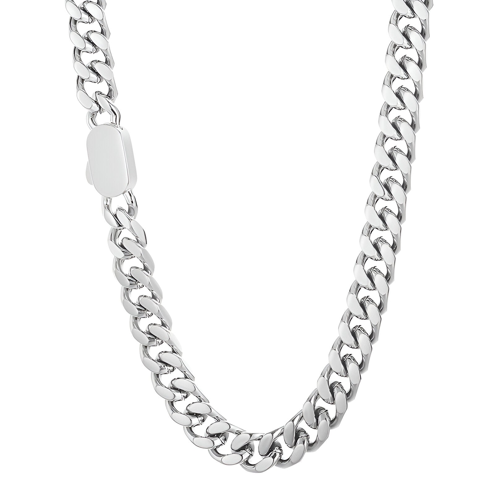 Chaine cubaine 8 mm pour homme en acier inoxydable 316L, modèle Varela