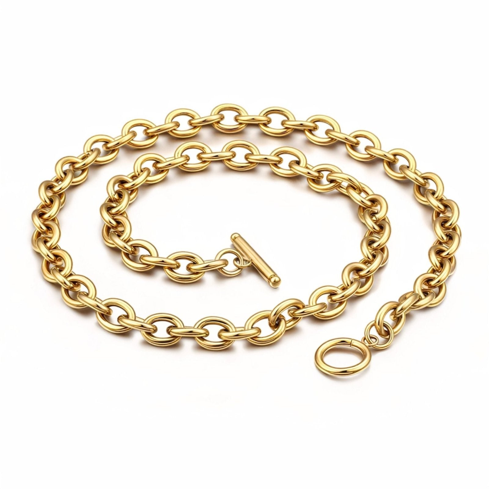 Chaine forcat 8 mm en acier inoxydable, fermoir toggle, modèle Ferra