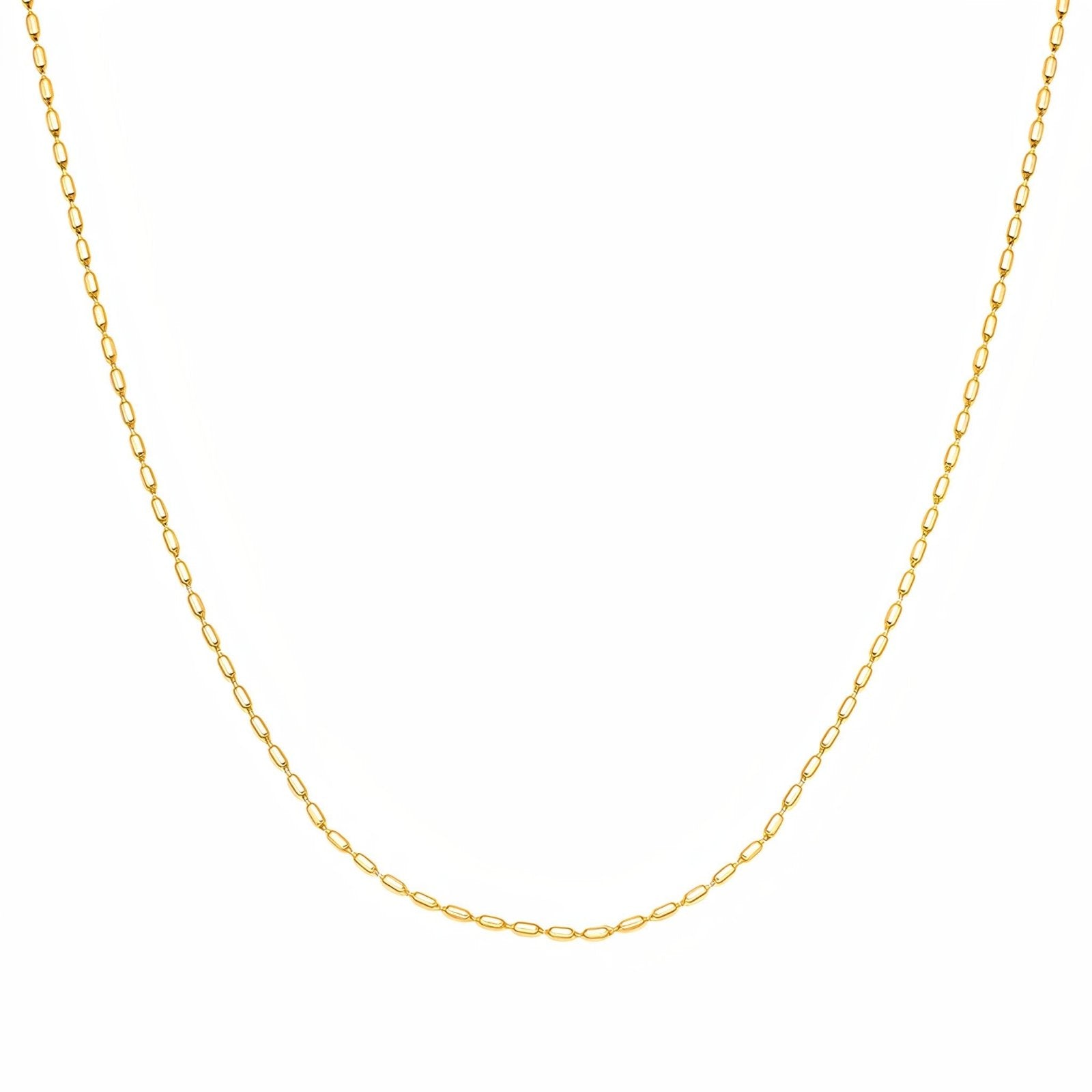 Chaîne grain de riz pour femme, argent 925, style minimalist, modèle Ashley