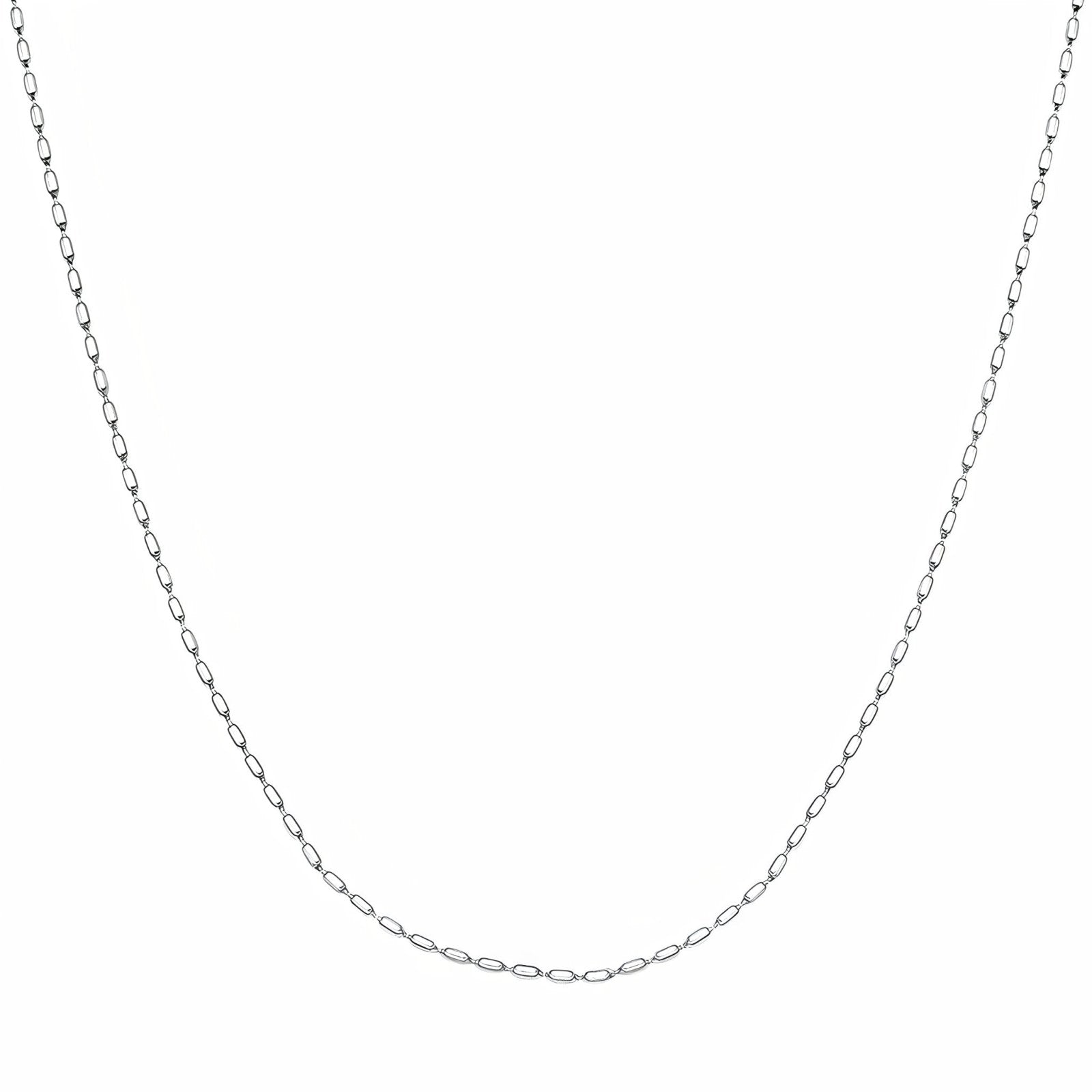 Chaîne grain de riz pour femme, argent 925, style minimalist, modèle Ashley