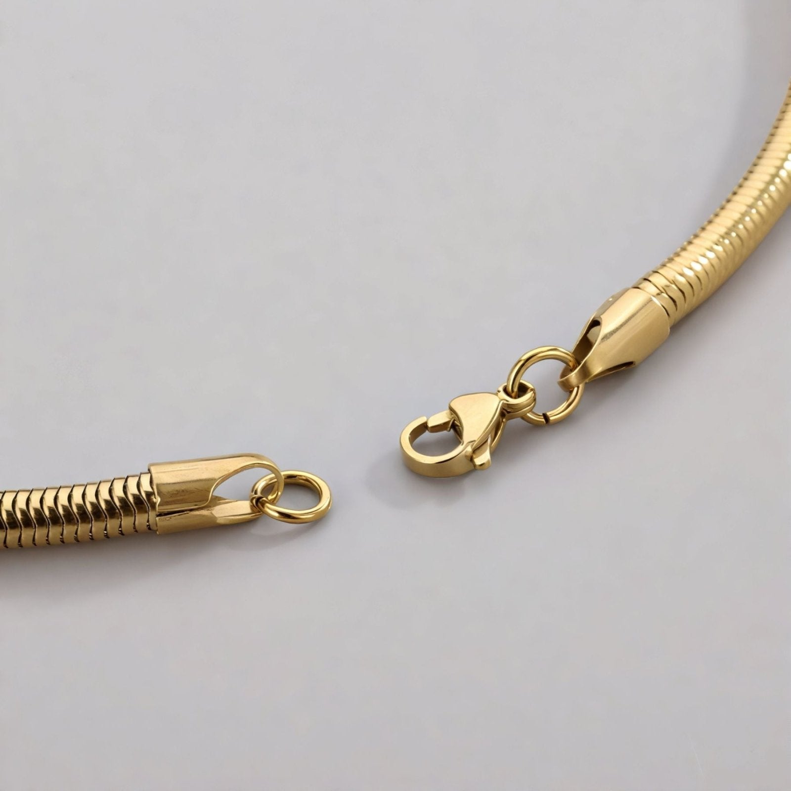 Chaine mailles serpent rondes 6 mm, modèle Isaak