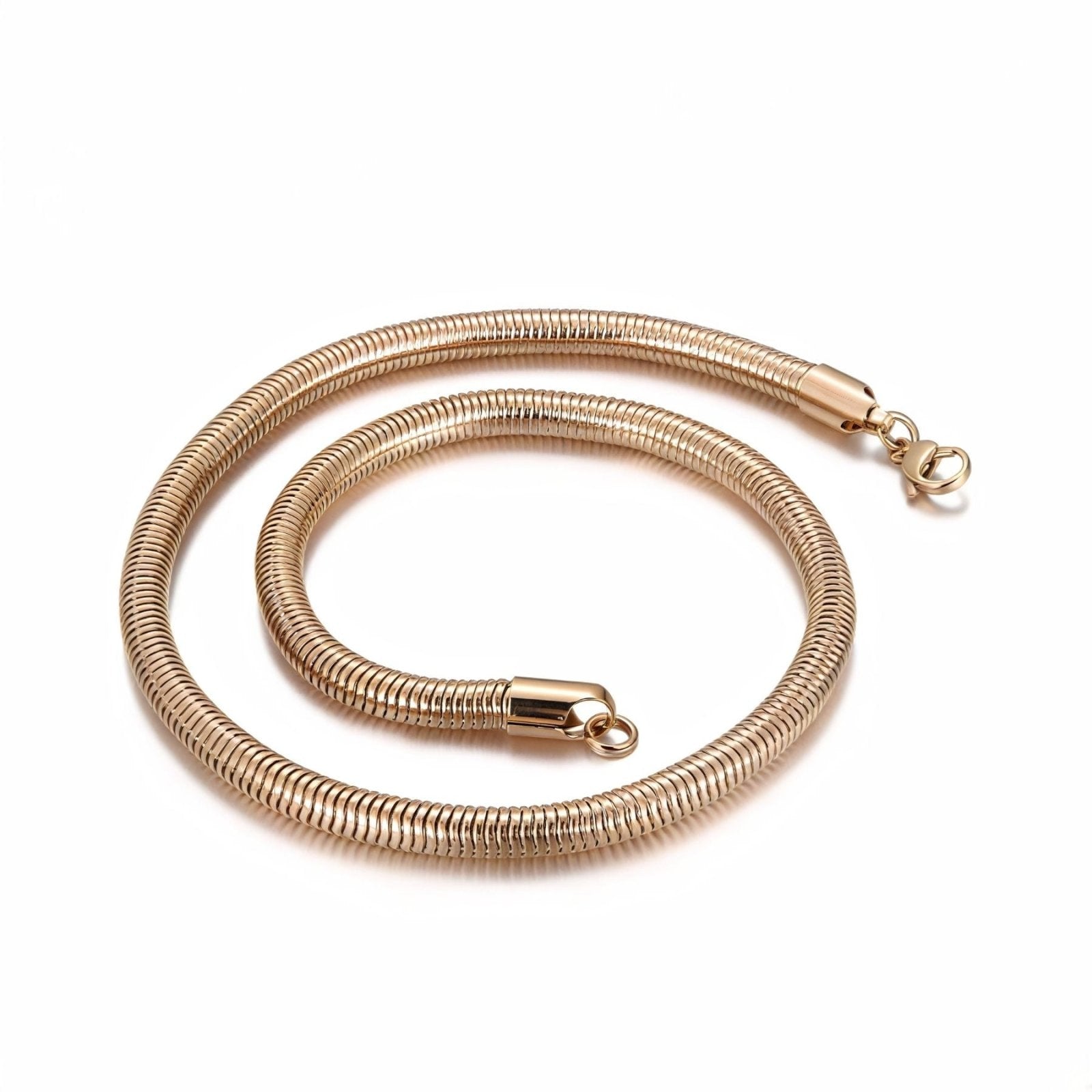 Chaine mailles serpent rondes 6 mm, modèle Isaak