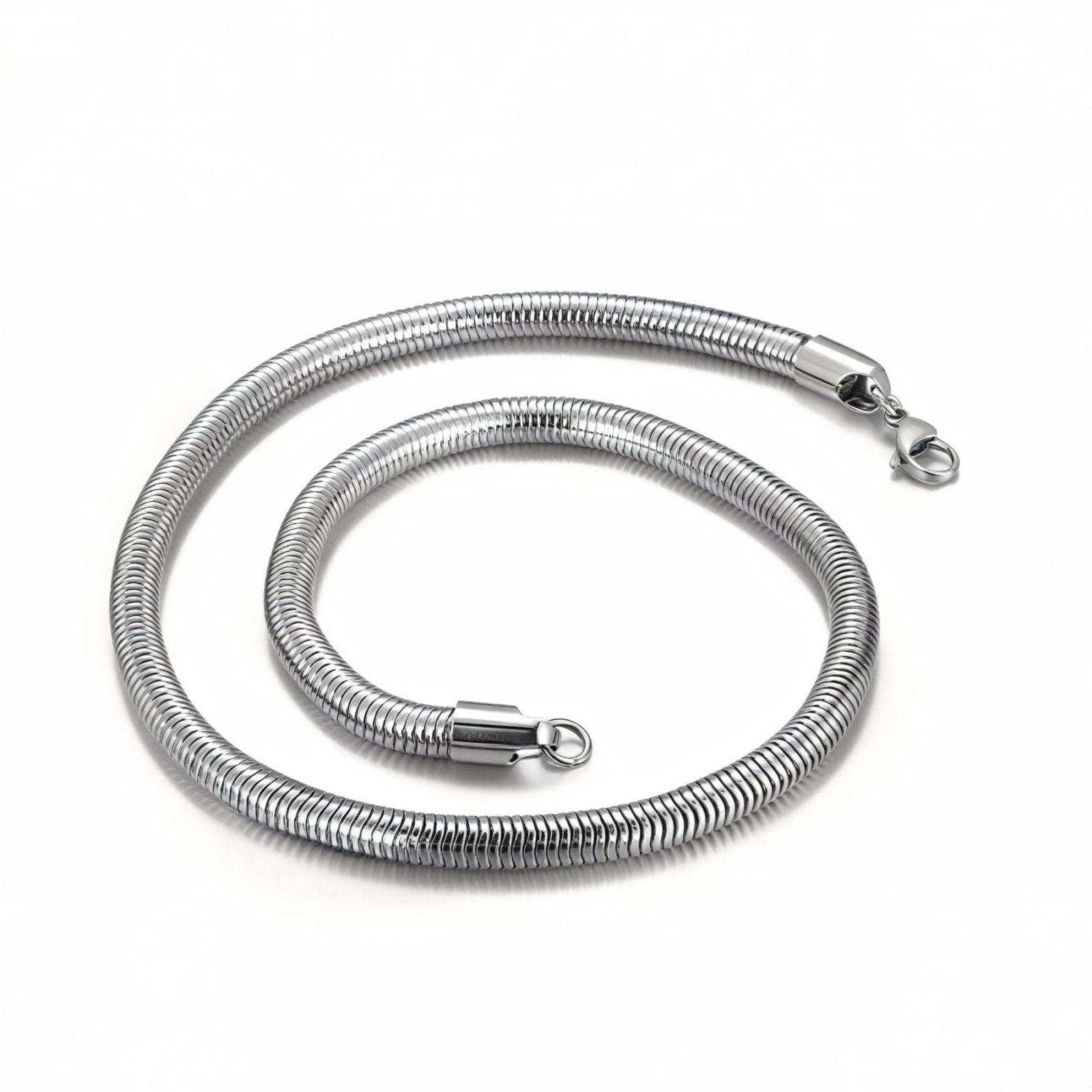 Chaine mailles serpent rondes 6 mm, modèle Isaak
