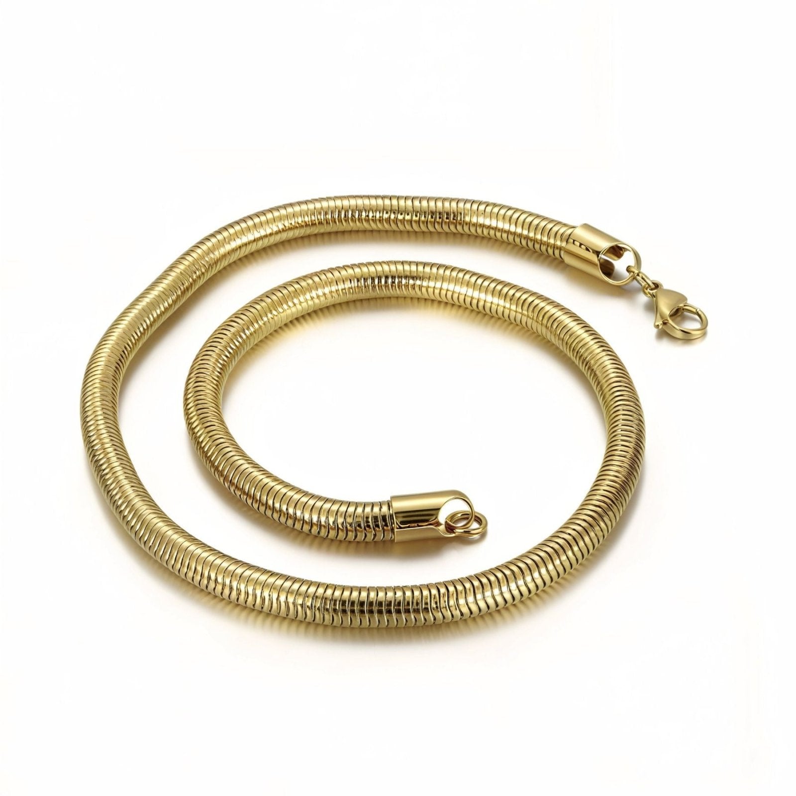 Chaine mailles serpent rondes 6 mm, modèle Isaak