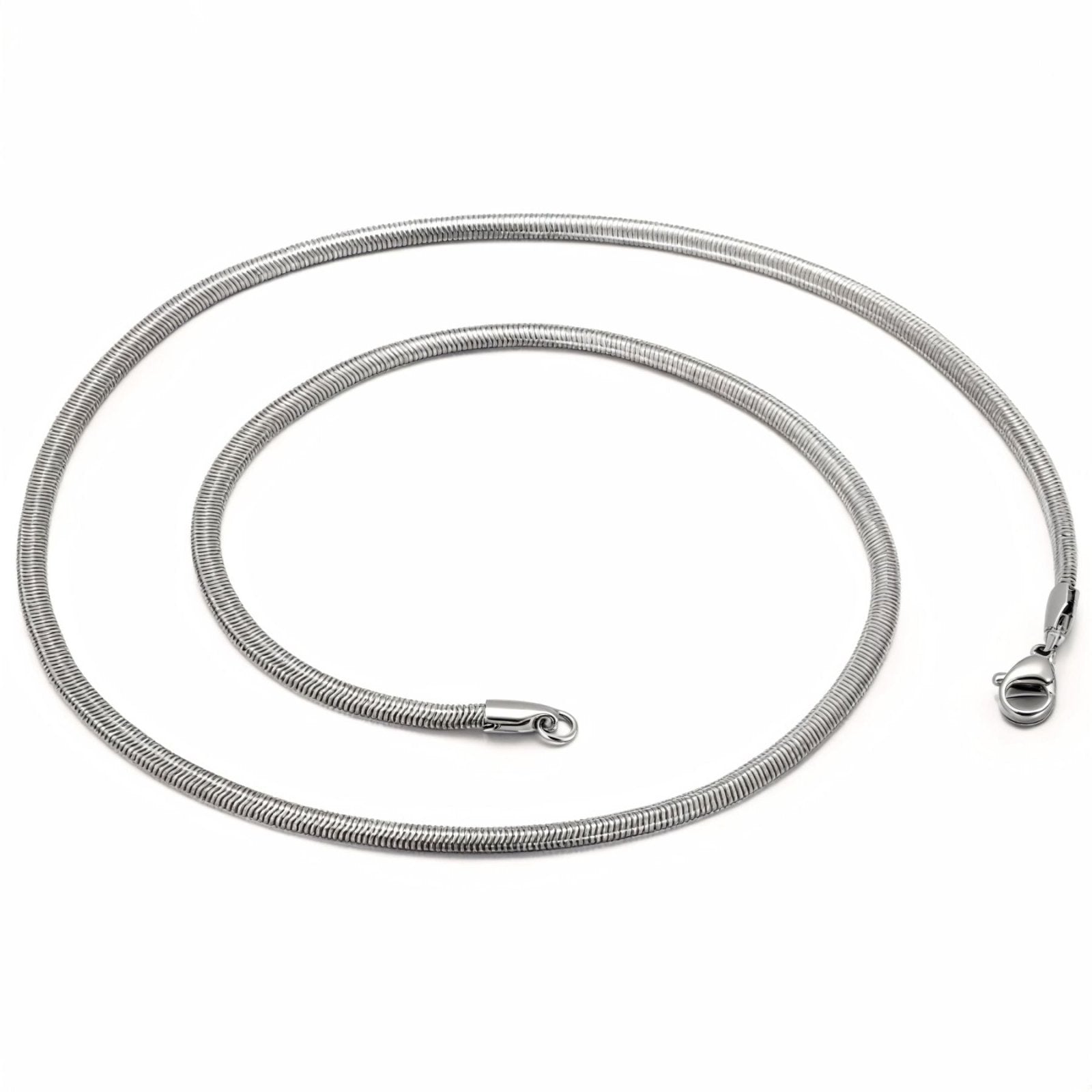 Chaine serpent 3 mm en acier inoxydable, modèle Serkan