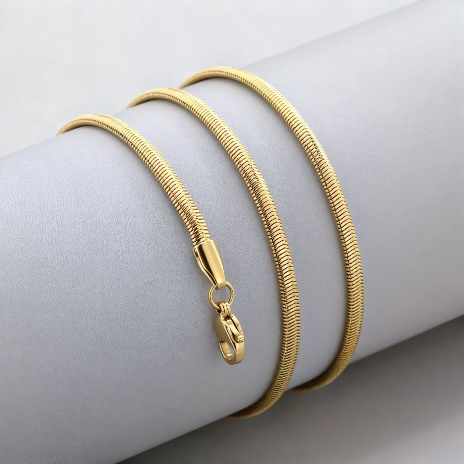 Chaine serpent 3 mm en acier inoxydable, modèle Serkan