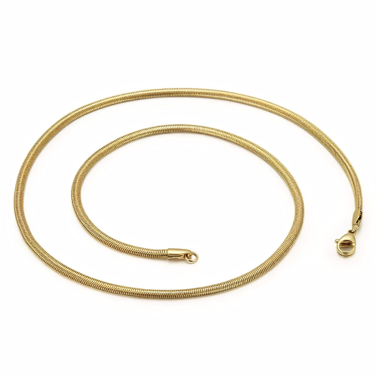 Chaine serpent 3 mm en acier inoxydable, modèle Serkan