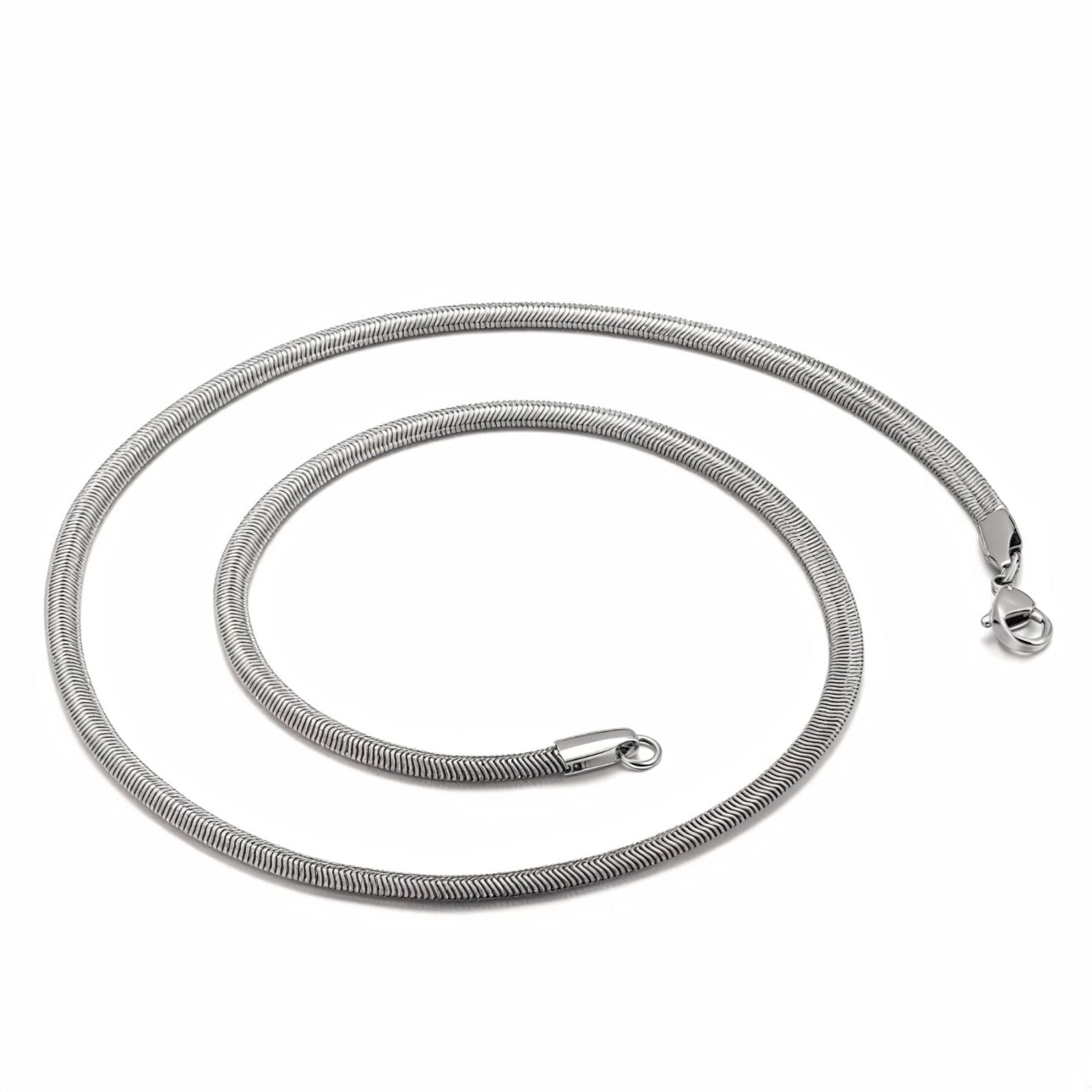 Chaine serpent 4 mm en acier inoxydable, modèle Serkan