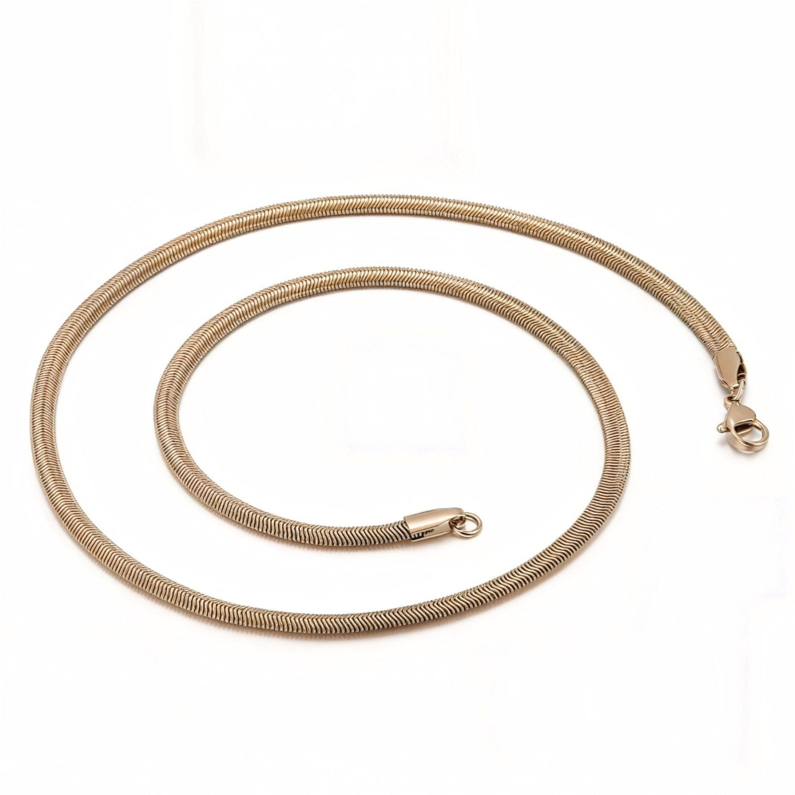 Chaine serpent 4 mm en acier inoxydable, modèle Serkan