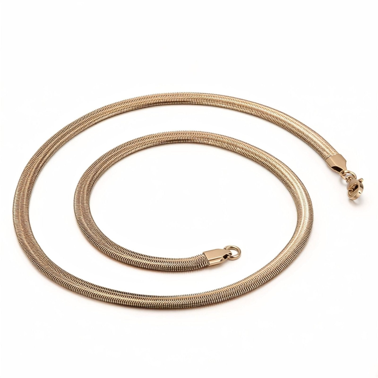 Chaine serpent 5 mm en acier inoxydable, modèle Serkan