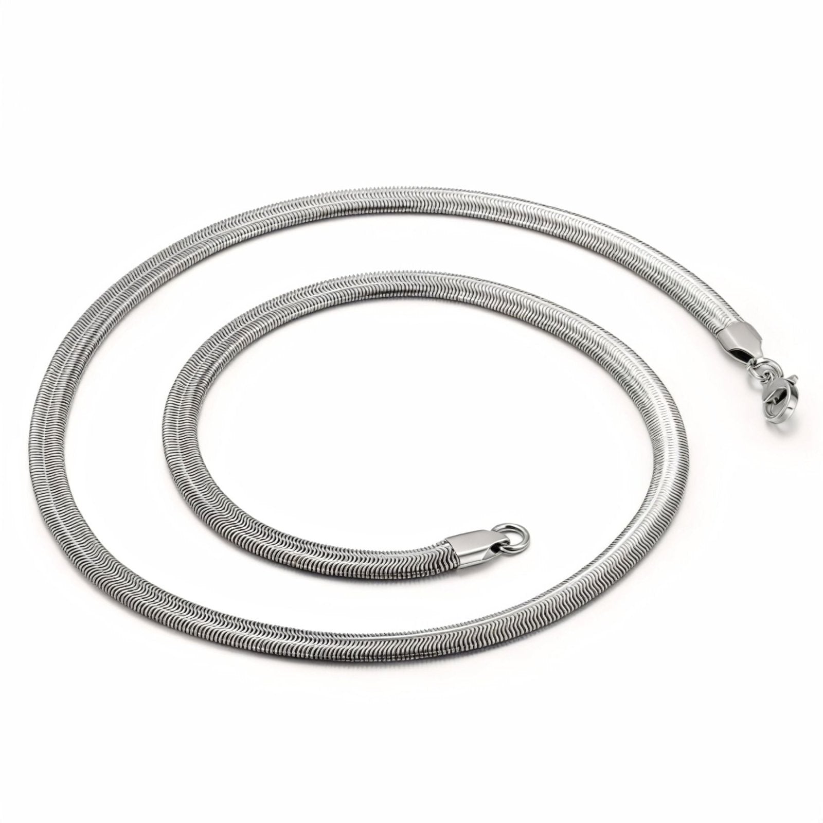 Chaine serpent 5 mm en acier inoxydable, modèle Serkan