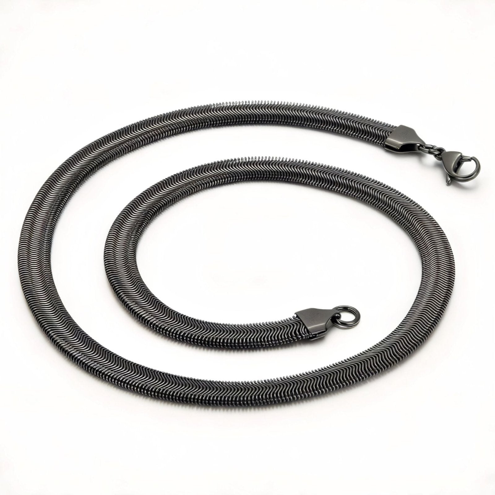 Chaine serpent 8 mm en acier inoxydable, modèle Serkan