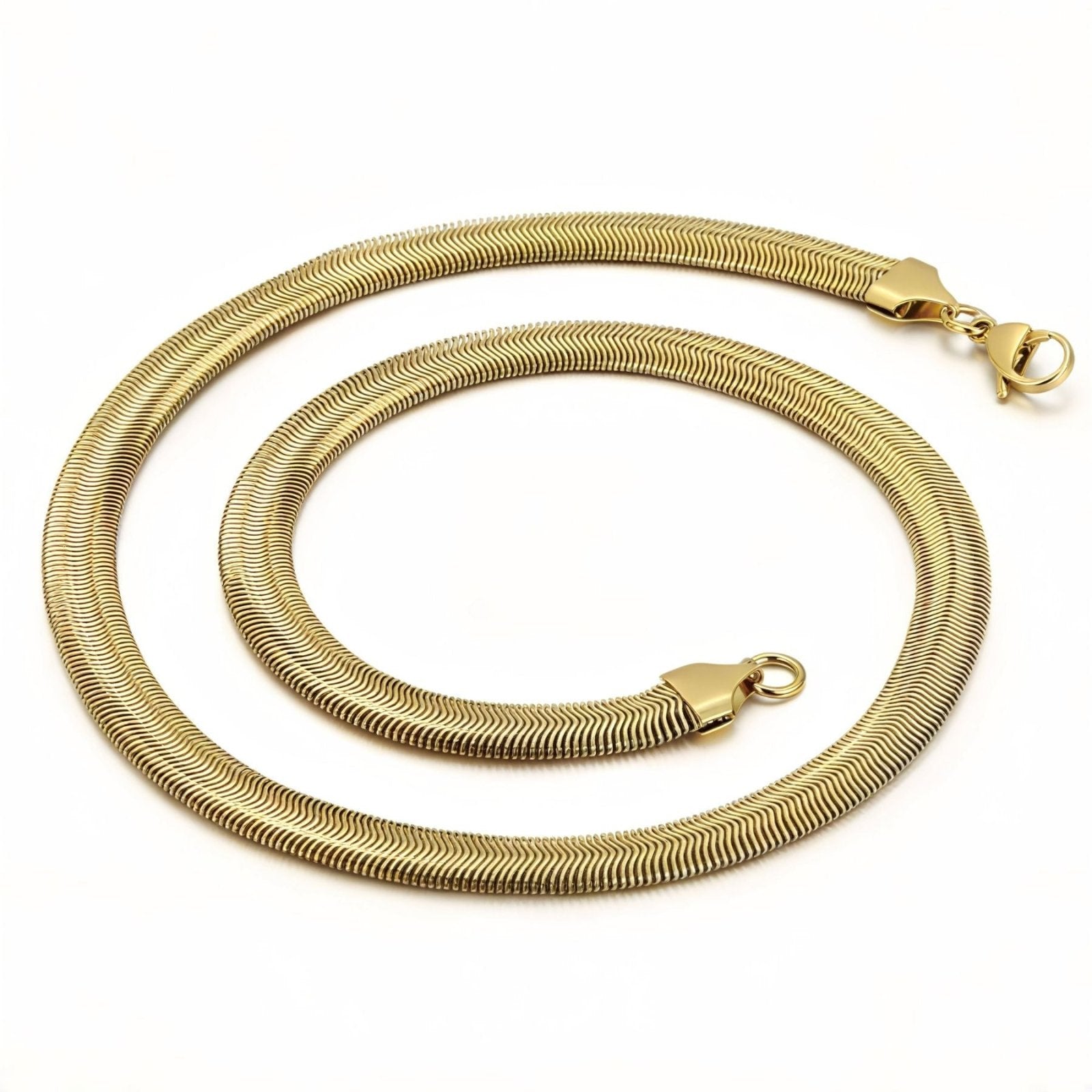 Chaine serpent 8 mm en acier inoxydable, modèle Serkan