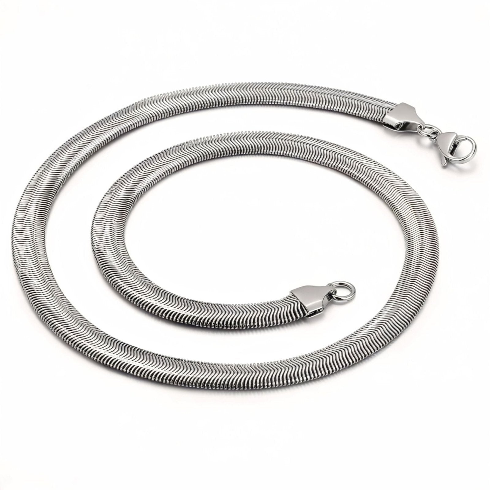 Chaine serpent 8 mm en acier inoxydable, modèle Serkan