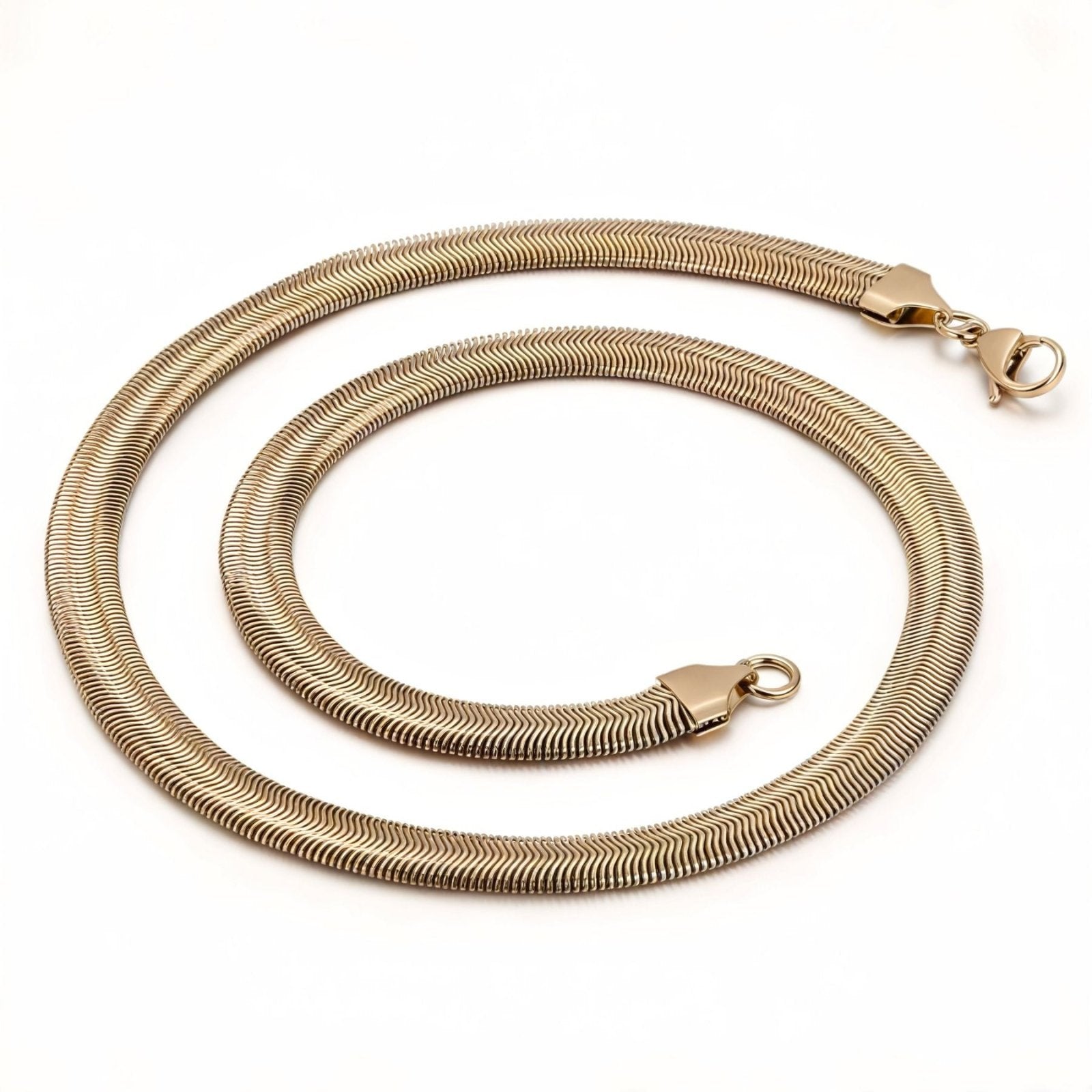 Chaine serpent 8 mm en acier inoxydable, modèle Serkan