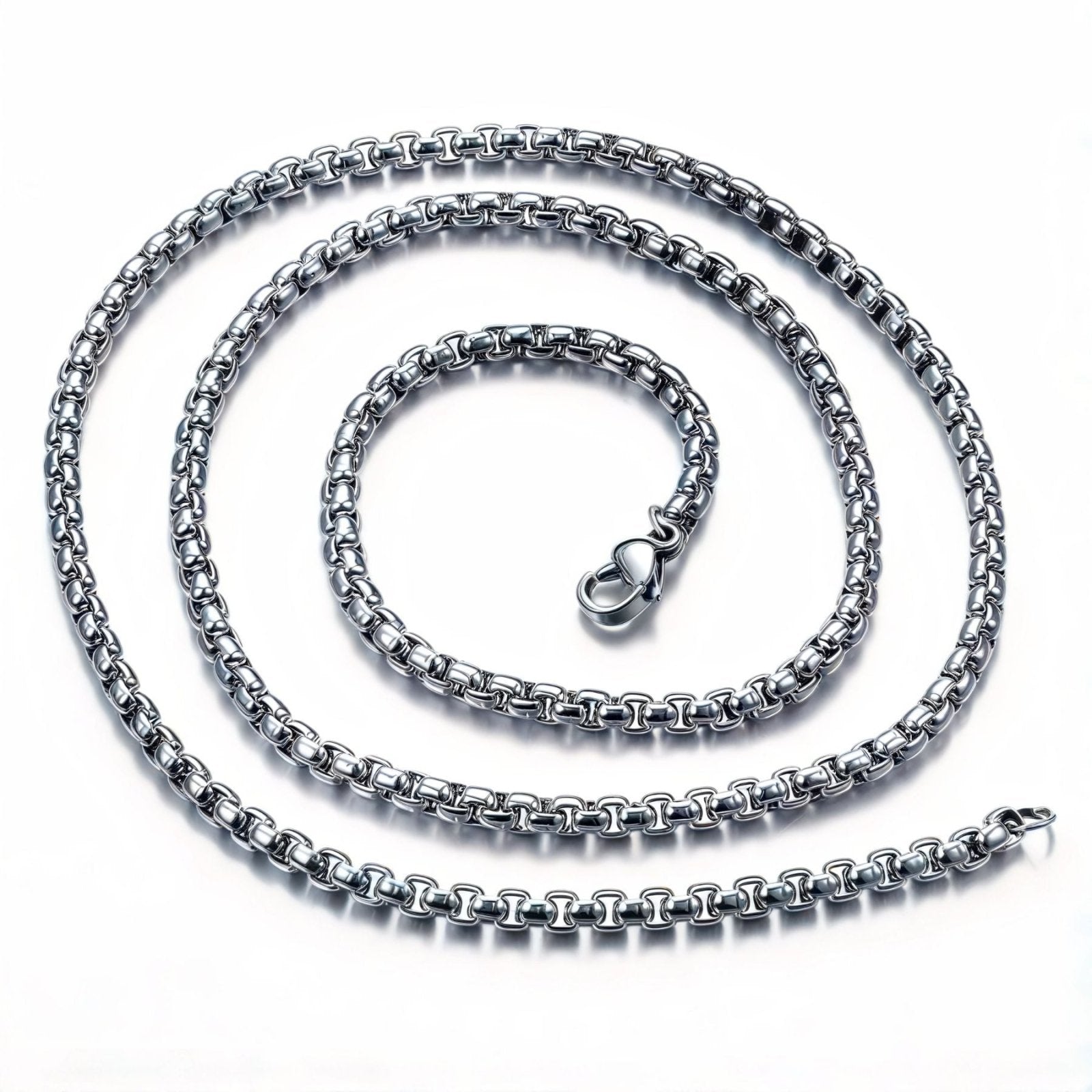 Chaîne vénitienne 3 mm pour homme, en acier inoxydable, modèle Barkley