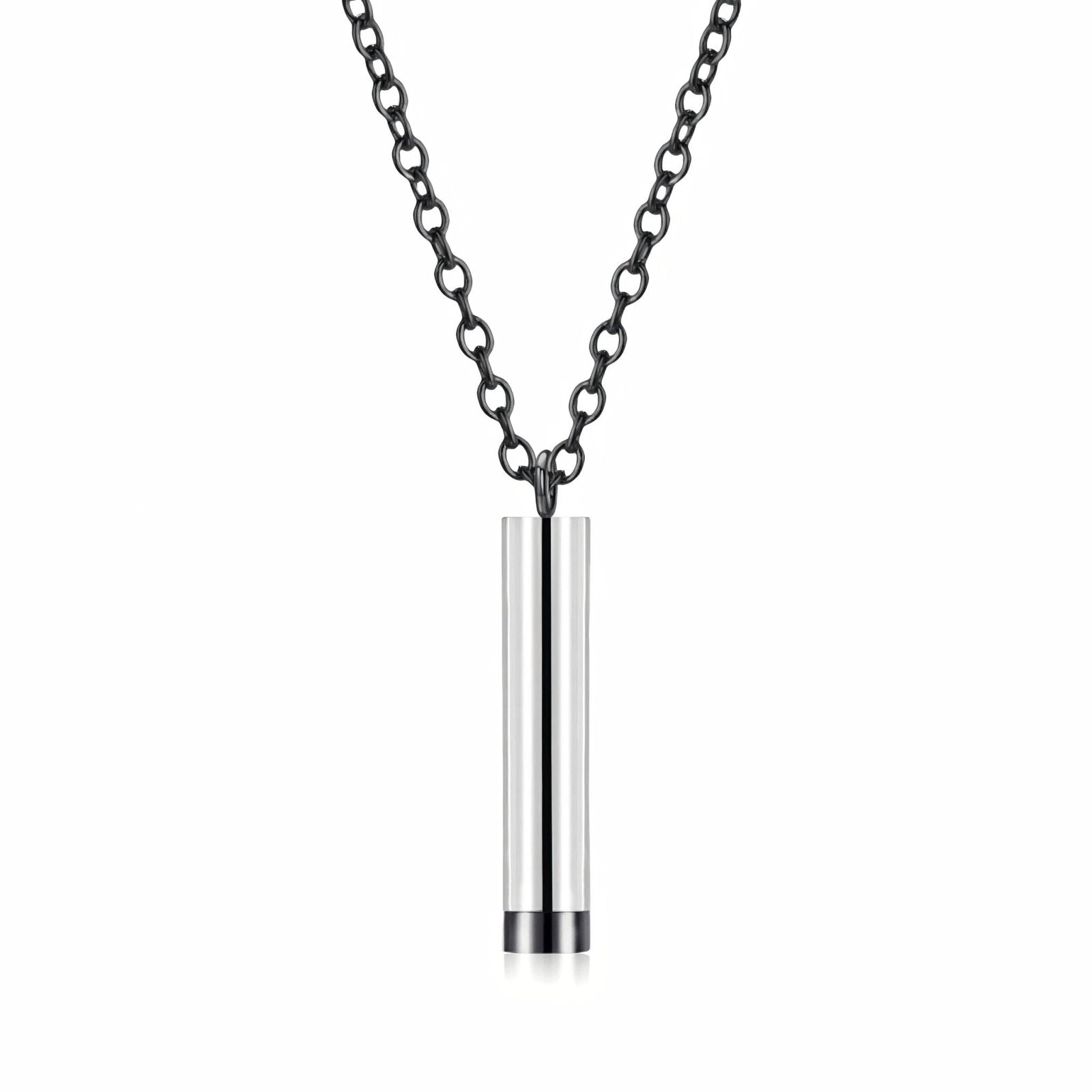 Collier capsule à message gravé, style minimaliste, pour homme ou femme, modèle Moha