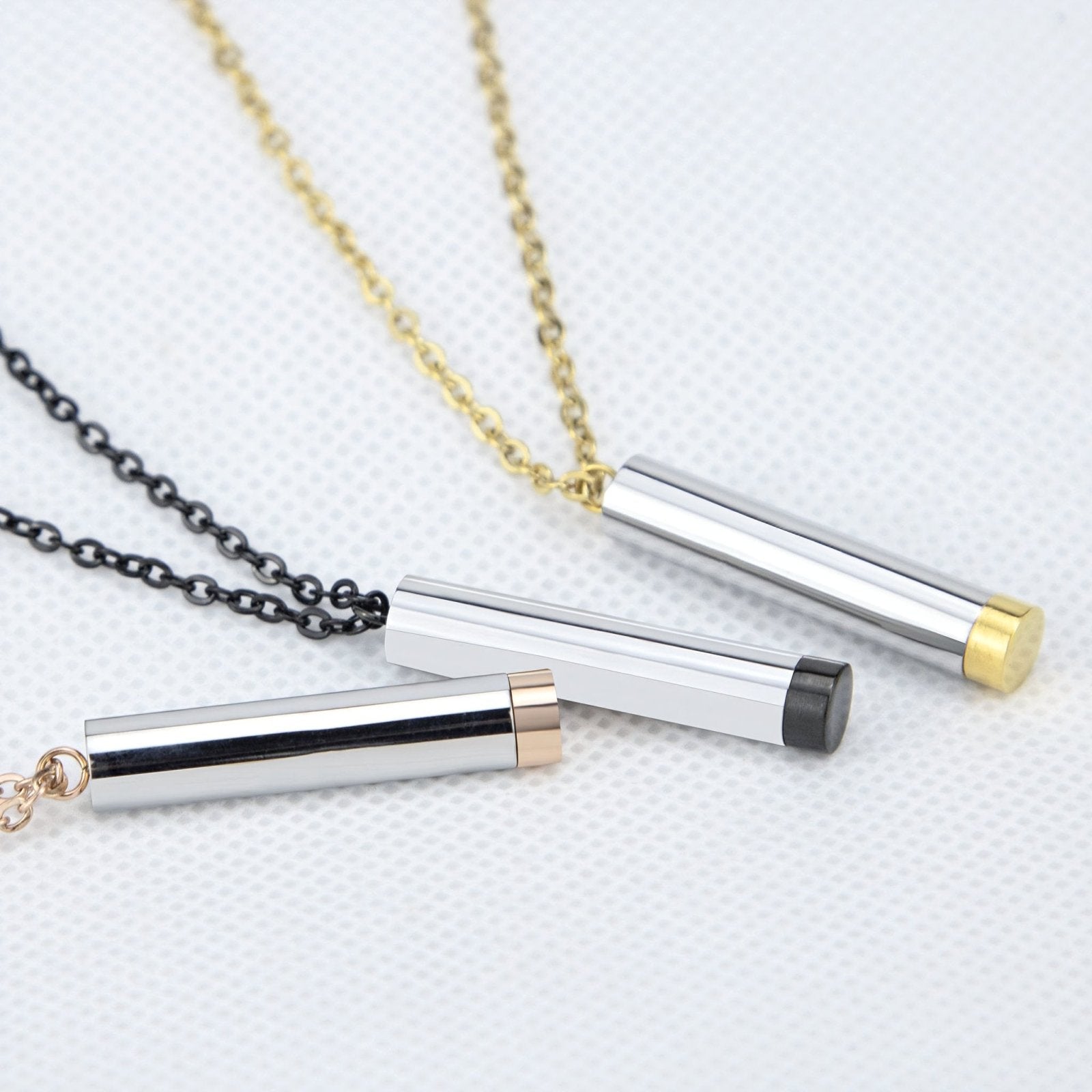 Collier capsule à message gravé, style minimaliste, pour homme ou femme, modèle Moha