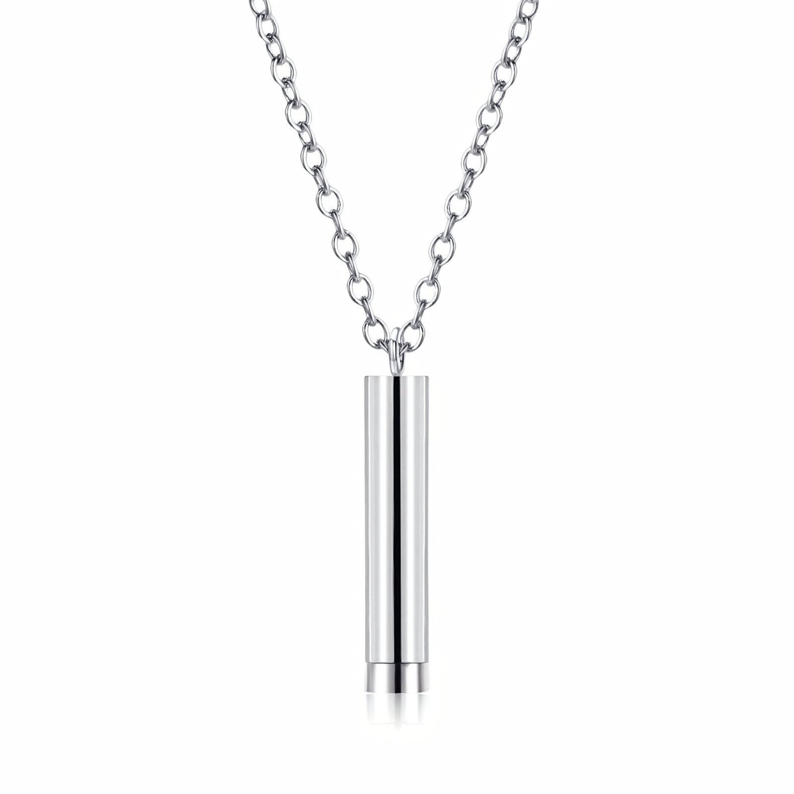 Collier capsule à message gravé, style minimaliste, pour homme ou femme, modèle Moha