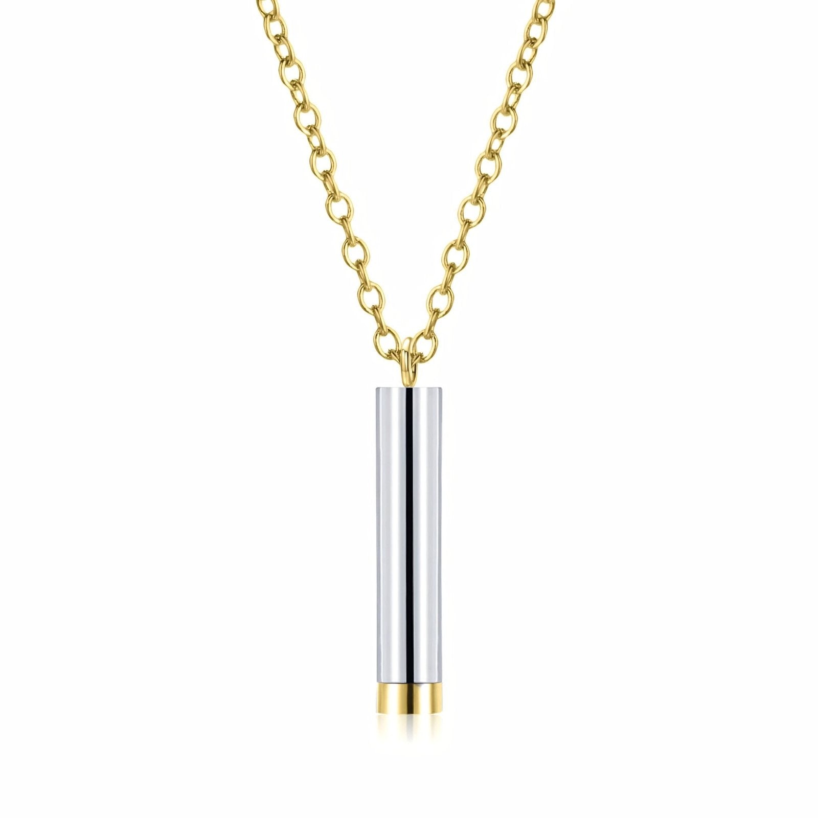 Collier capsule à message gravé, style minimaliste, pour homme ou femme, modèle Moha