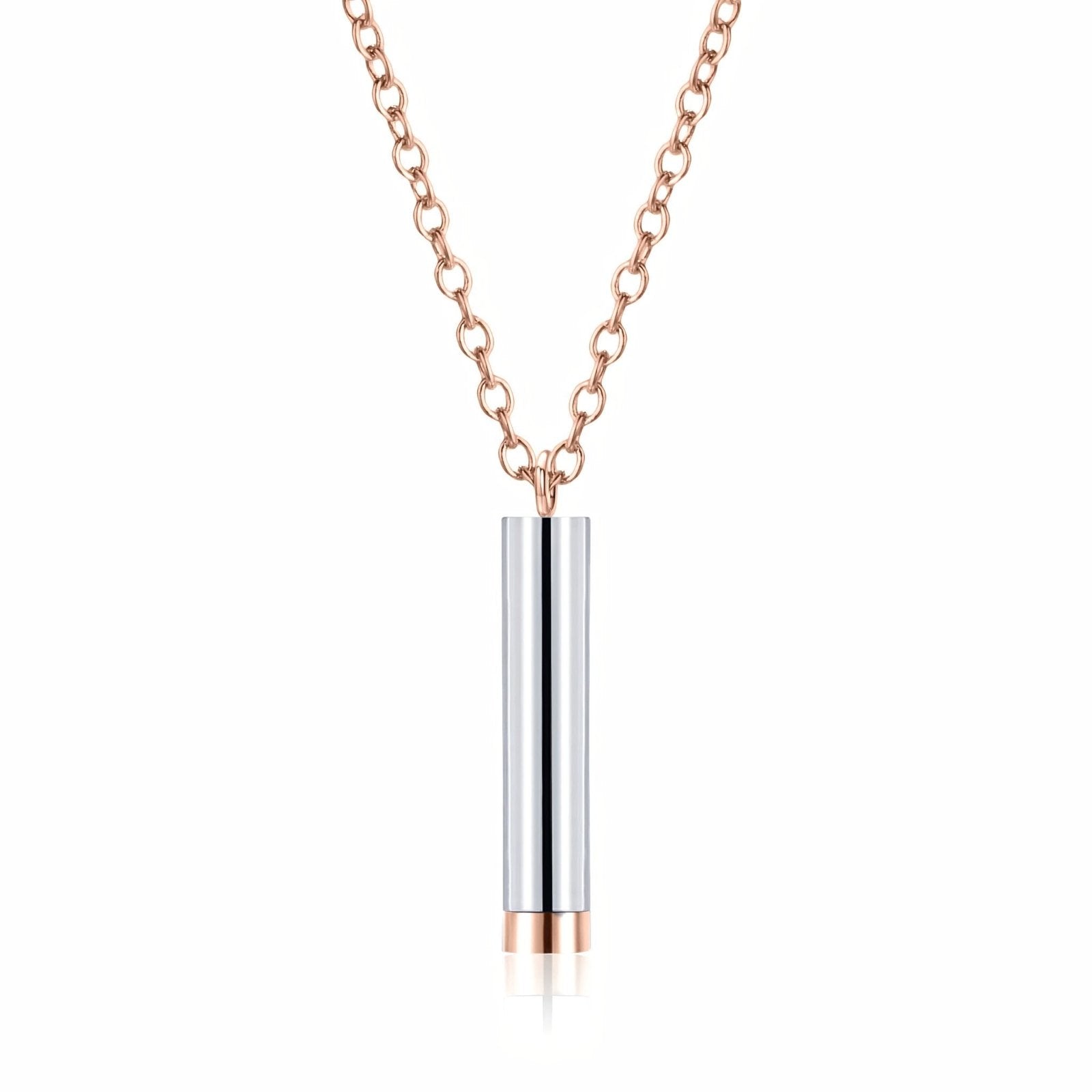 Collier capsule à message gravé, style minimaliste, pour homme ou femme, modèle Moha