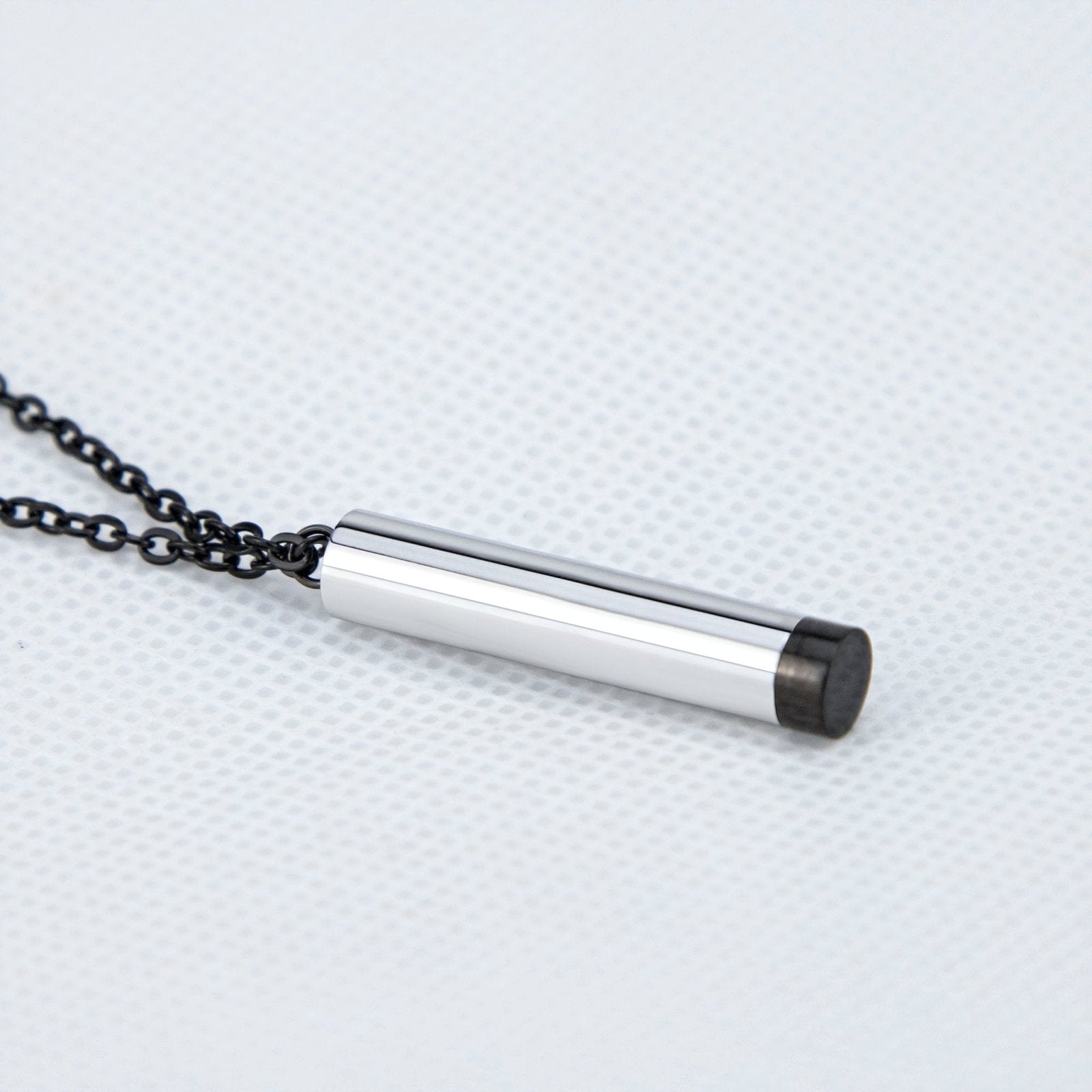 Collier capsule à message gravé, style minimaliste, pour homme ou femme, modèle Moha
