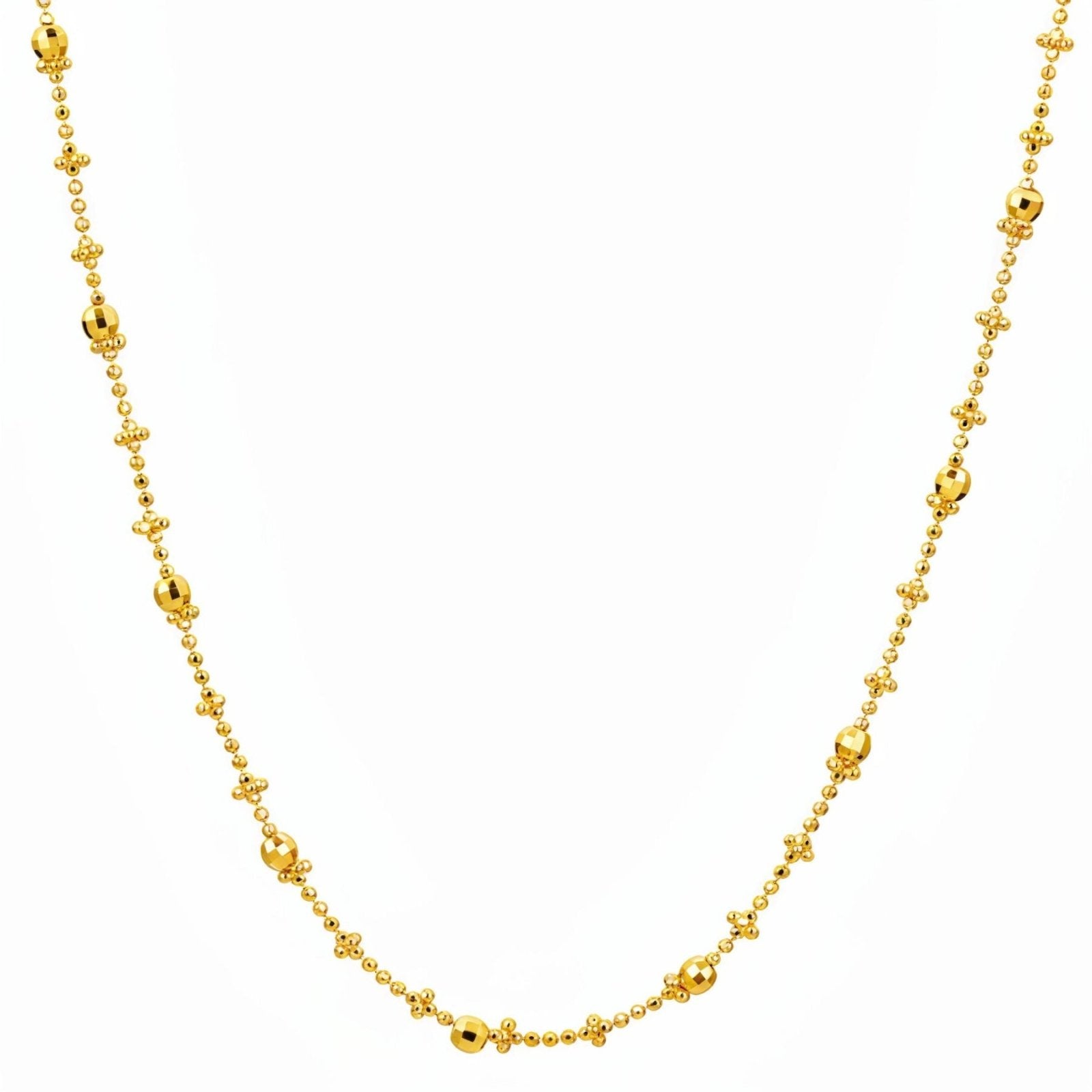 Collier chaîne à billes facettées en argent 925, bijou fin et scintillant pour femme, modèle Solène