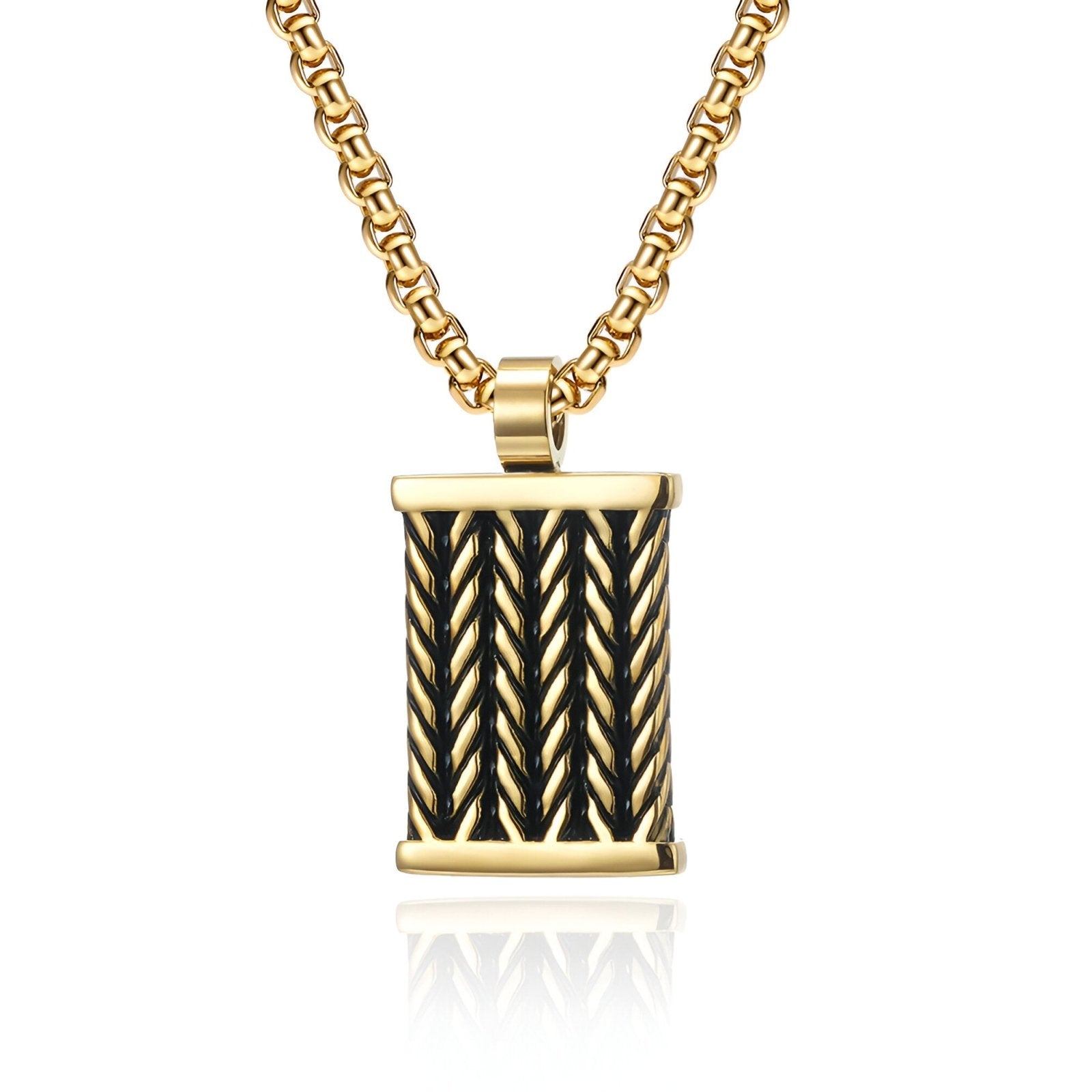 Collier contemporain pour homme, pendentif tressé en acier inoxydable, modèle Maël