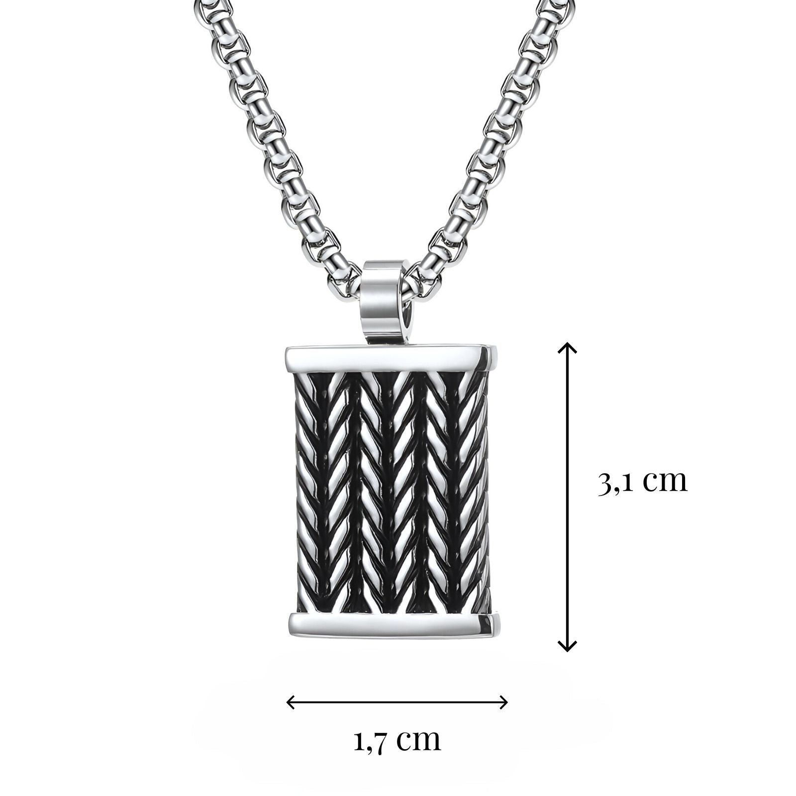 Collier contemporain pour homme, pendentif tressé en acier inoxydable, modèle Maël