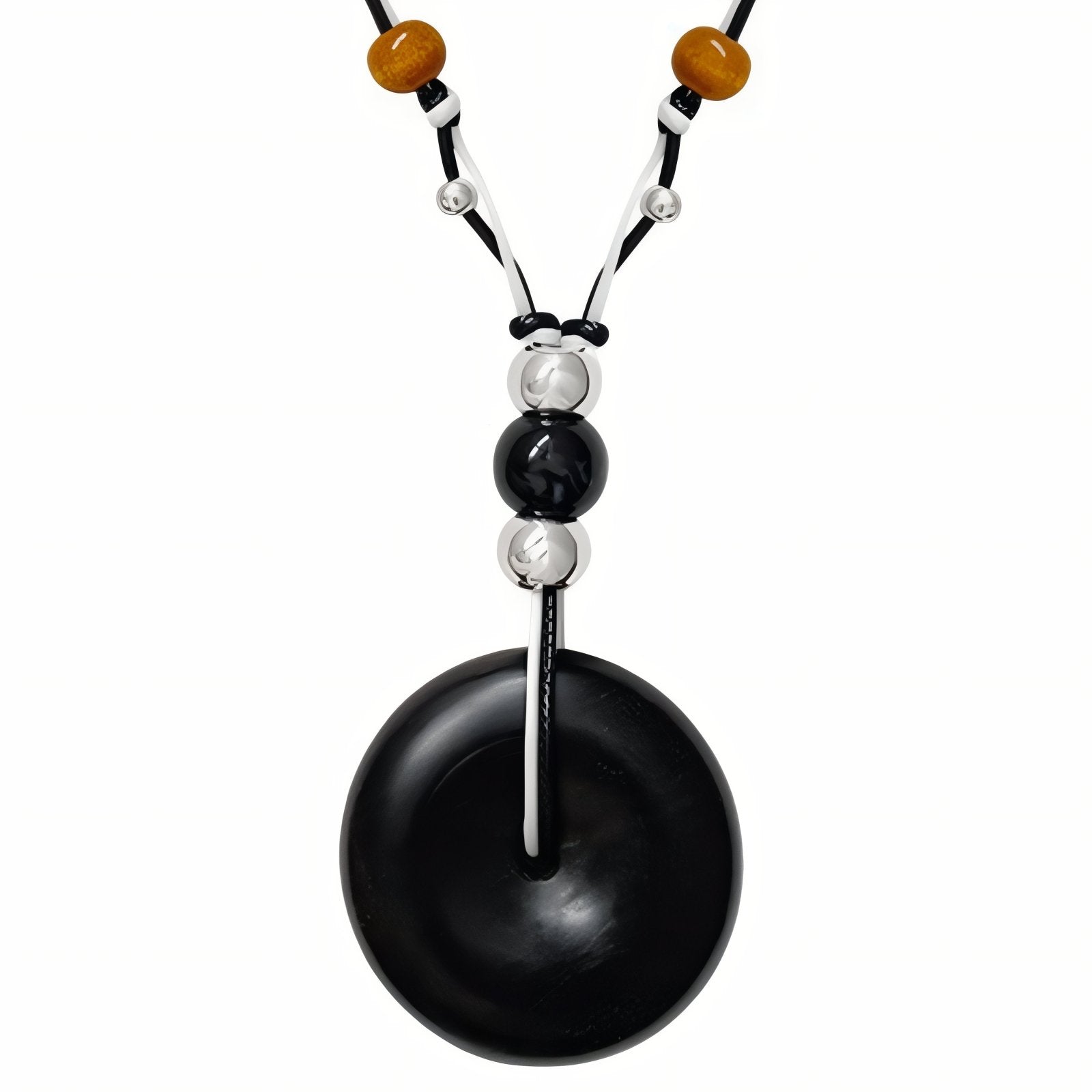 Collier en bois pour femme, avec perles, pendentif géométrique rétro et résine, cordon ajustable