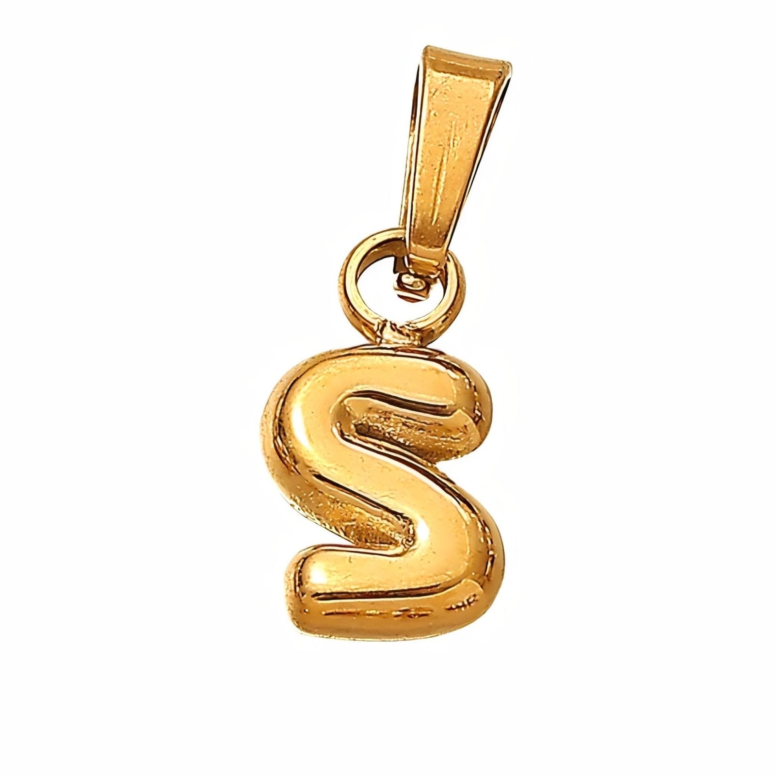 Collier initiale, acier inoxydable, pendentif lettre plaqué or, modèle Nina