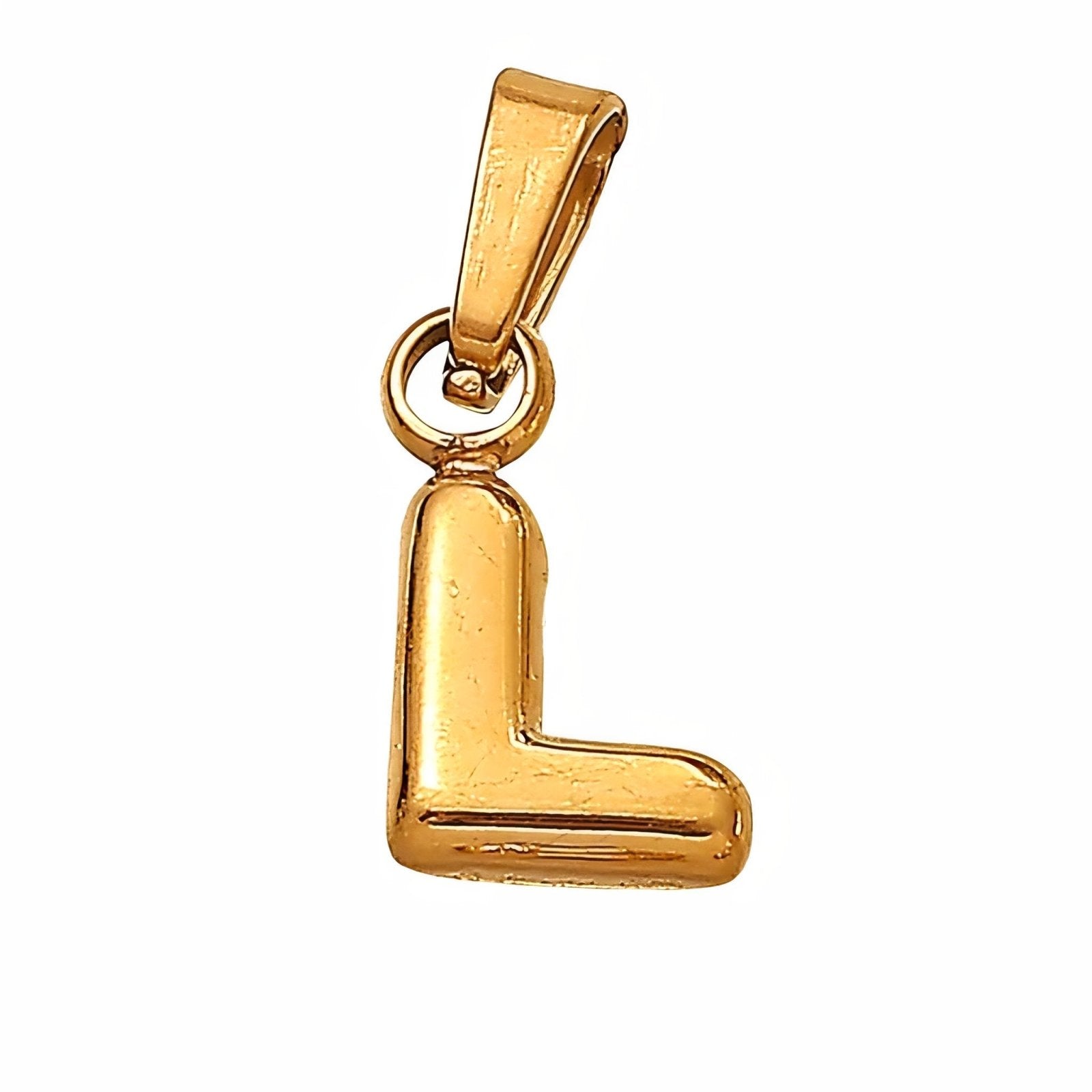 Collier initiale, acier inoxydable, pendentif lettre plaqué or, modèle Nina