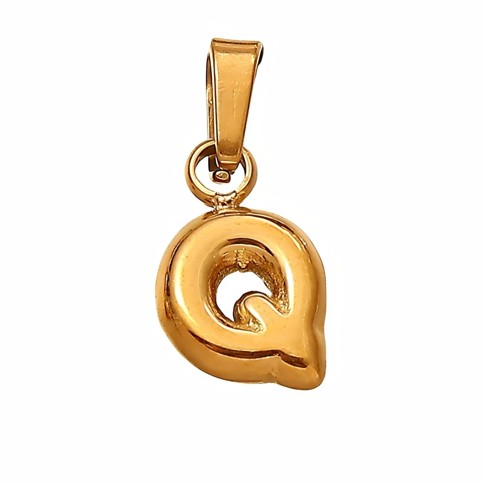 Collier initiale, acier inoxydable, pendentif lettre plaqué or, modèle Nina
