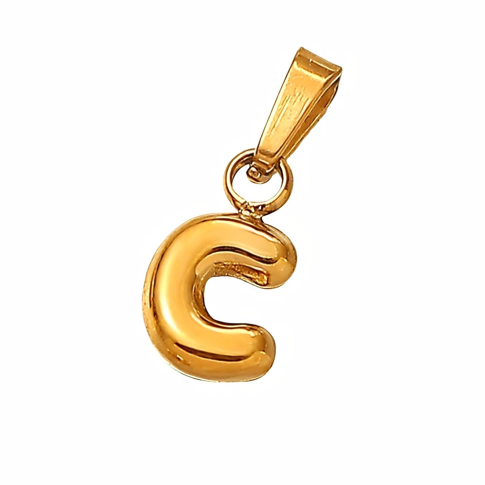Collier initiale, acier inoxydable, pendentif lettre plaqué or, modèle Nina