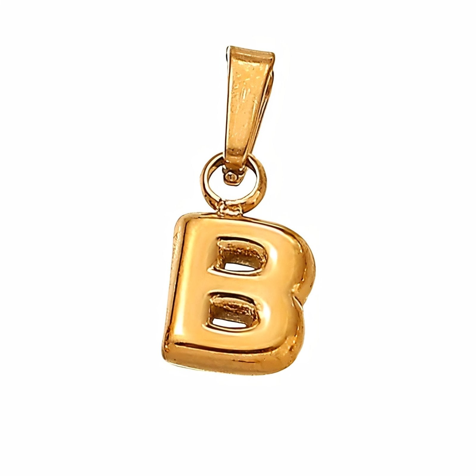 Collier initiale, acier inoxydable, pendentif lettre plaqué or, modèle Nina