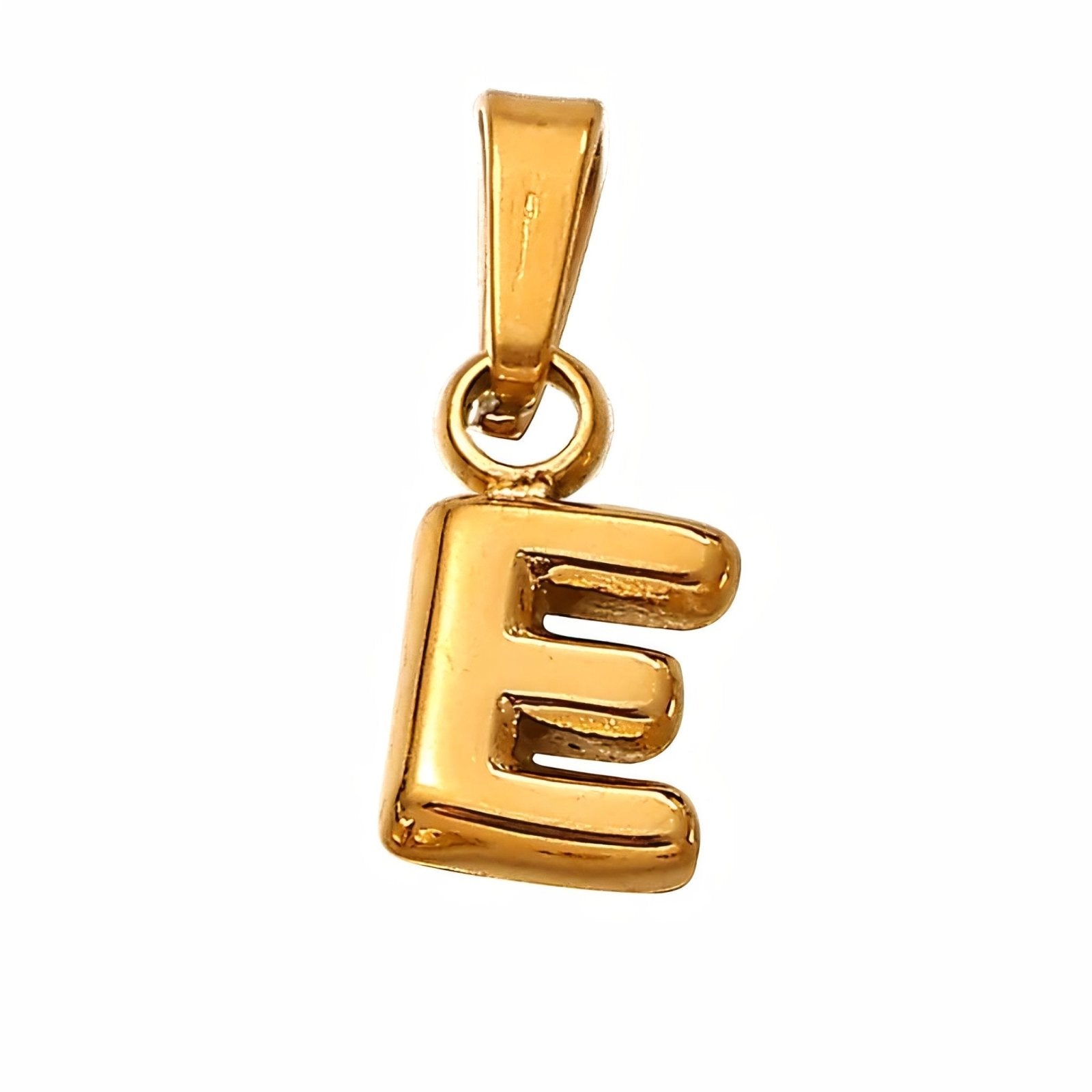 Collier initiale, acier inoxydable, pendentif lettre plaqué or, modèle Nina