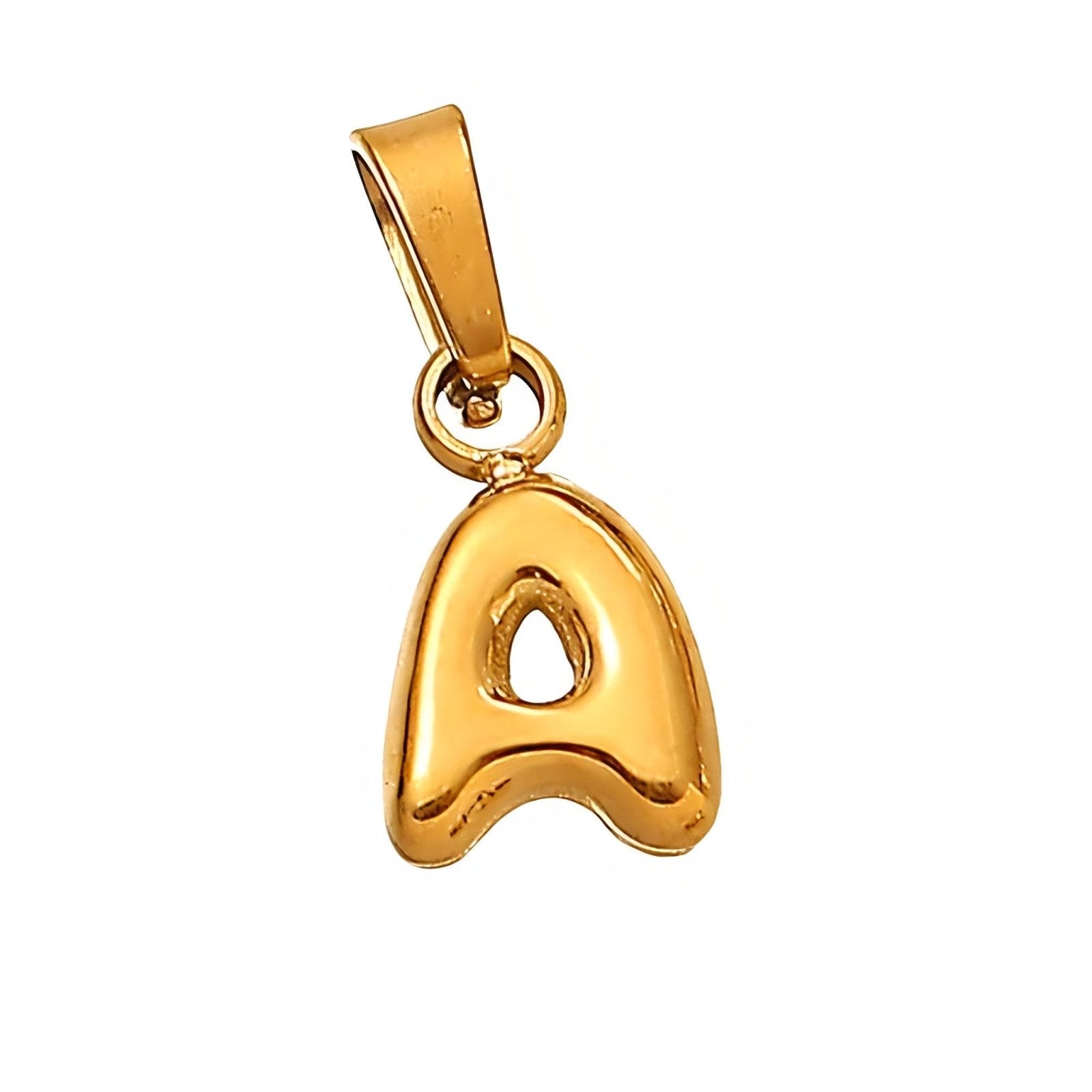 Collier initiale, acier inoxydable, pendentif lettre plaqué or, modèle Nina